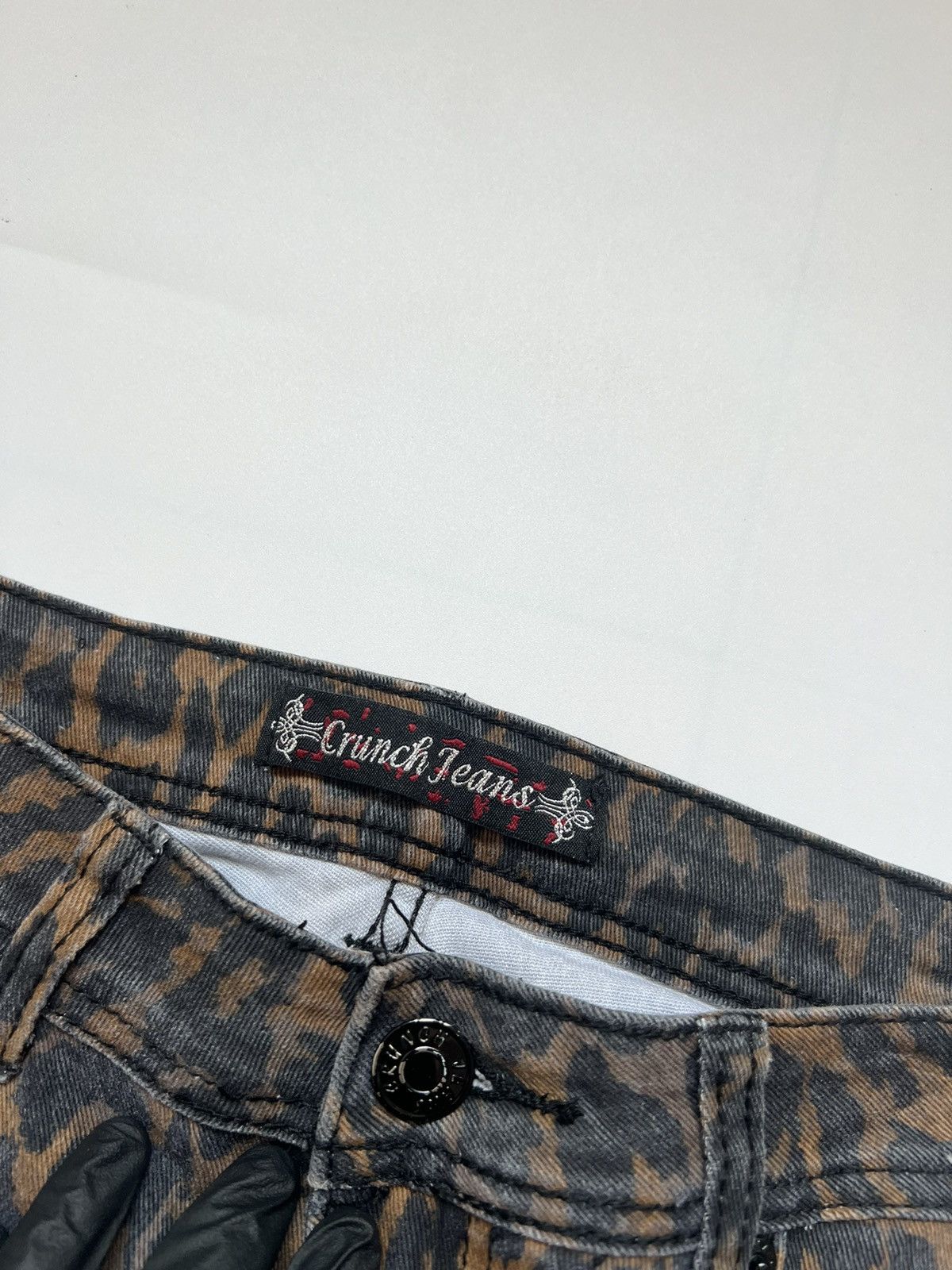 Japanese Brand Crunch Japanese Denim Leopard Print Skinny Size 32" / US 10 / IT 46 - 2 Thumbnail