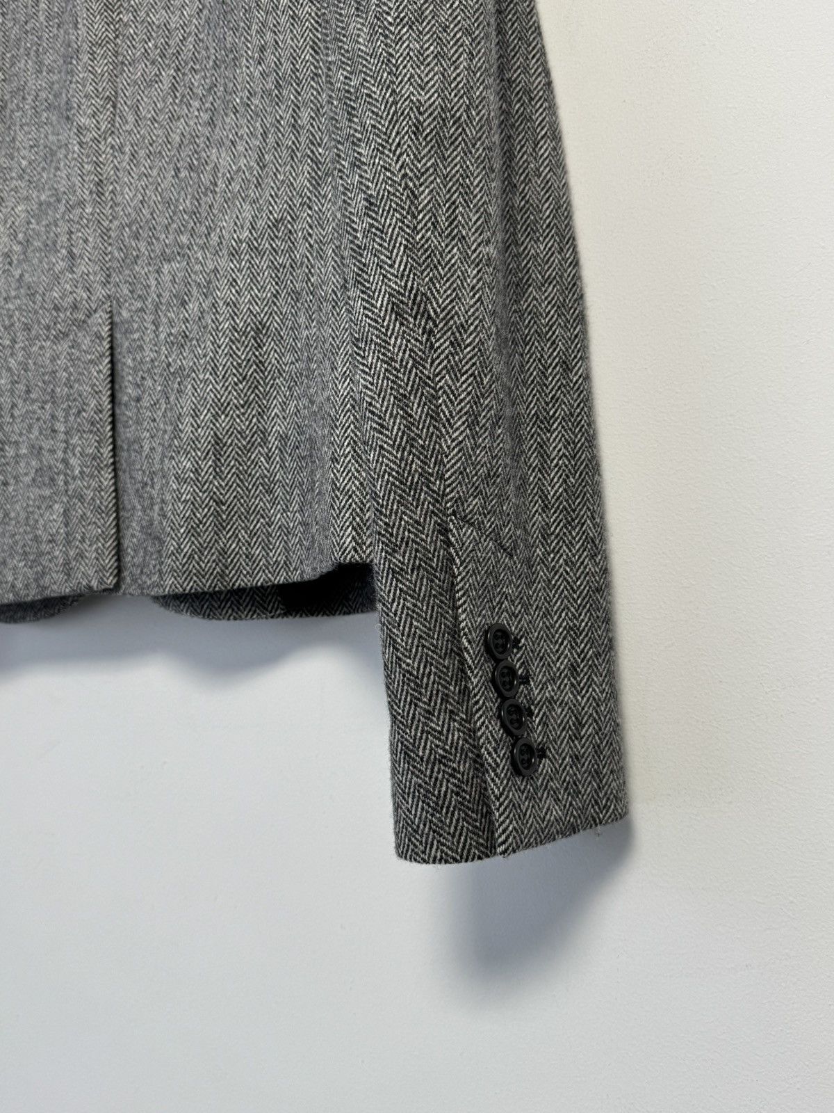 RED Valentino Red Valentino Cropped Blazer Jacket Grey Herringbone Size 44 Size M / US 6-8 / IT 42-44 - 17 Thumbnail