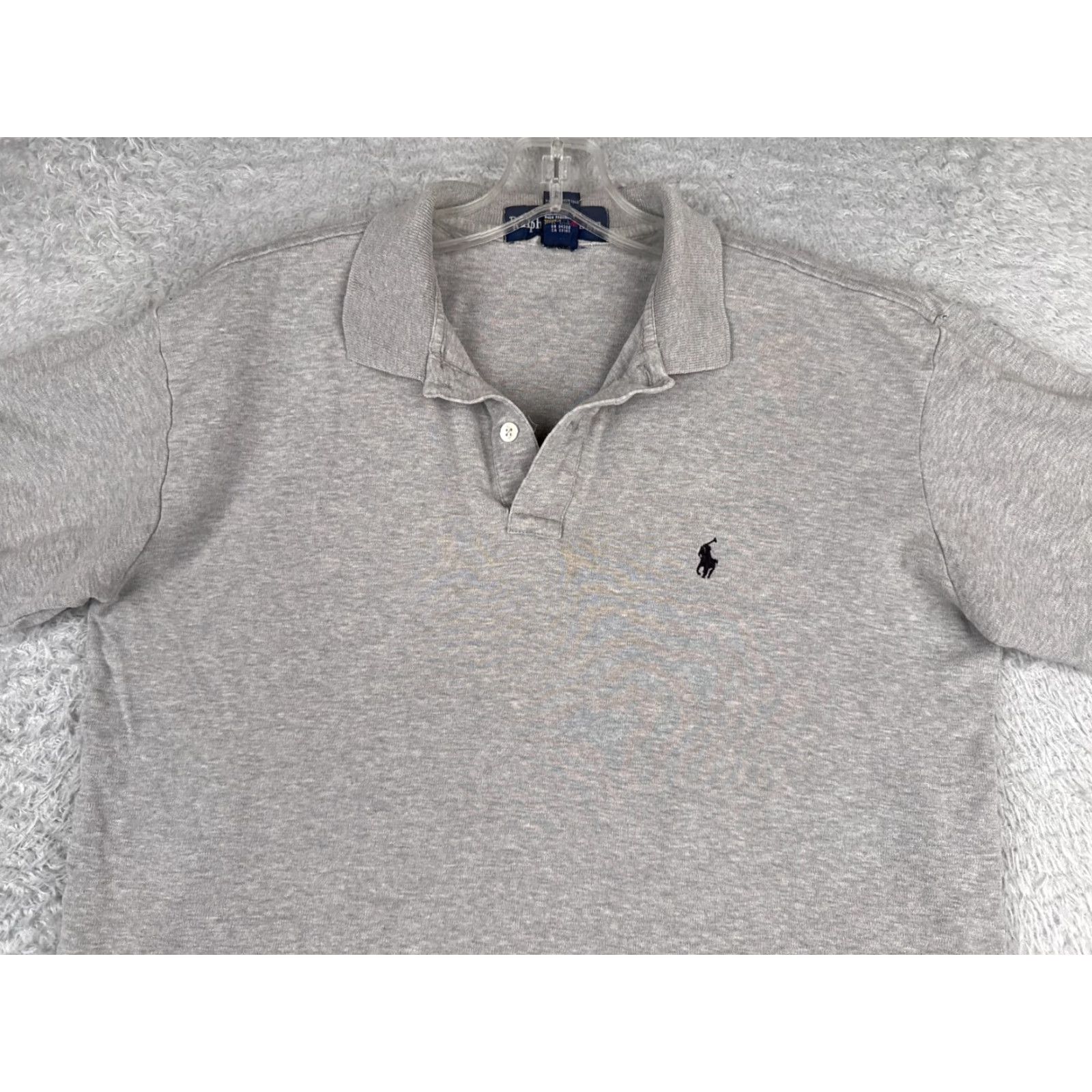Ralph Lauren VINTAGE Ralph Lauren Polo Shirt Men Large Gray Cotton Jersey Pony Golf Size US L / EU 52-54 / 3 - 4 Thumbnail