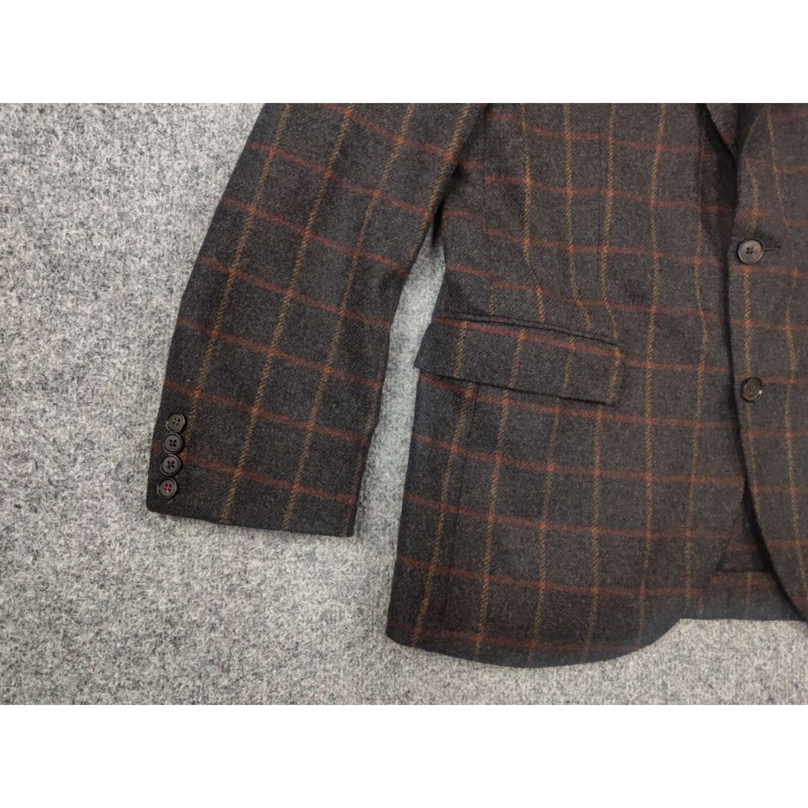 Brooks Brothers Brooks Brothers Blazer Jacket Men Regular Wool Brown Check 2 Button 2 Piece Vintage No XS LX? Size 42R - 4 Thumbnail