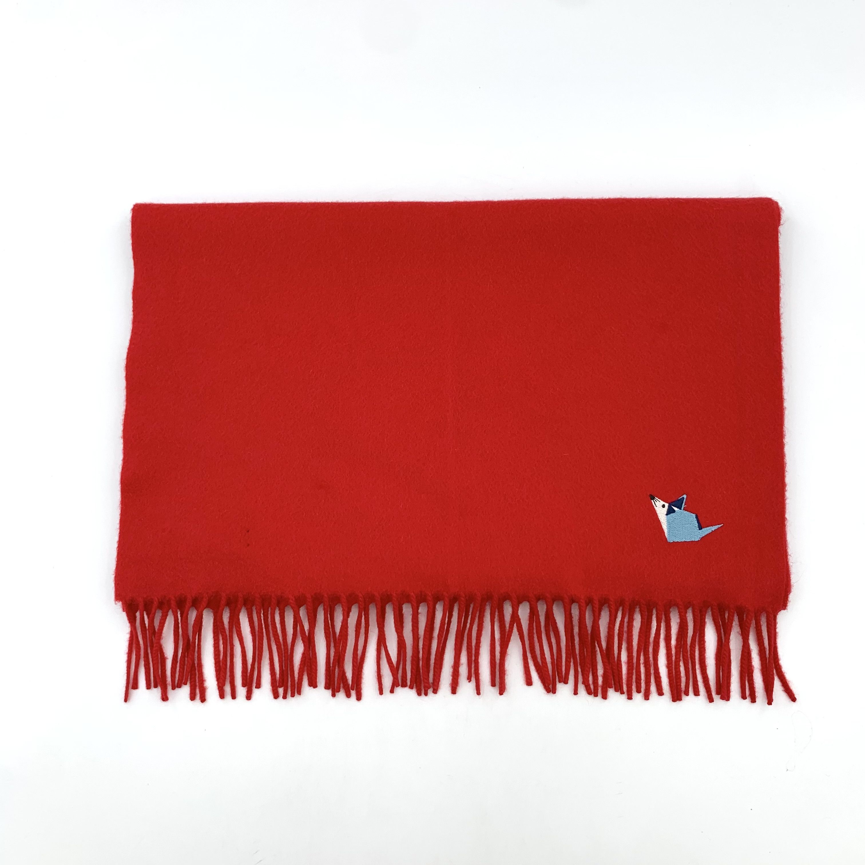 Loro Piana Loro Piana Embroidered Cashmere Scarf Red (46×185cm) Size ONE SIZE - 1 Thumbnail