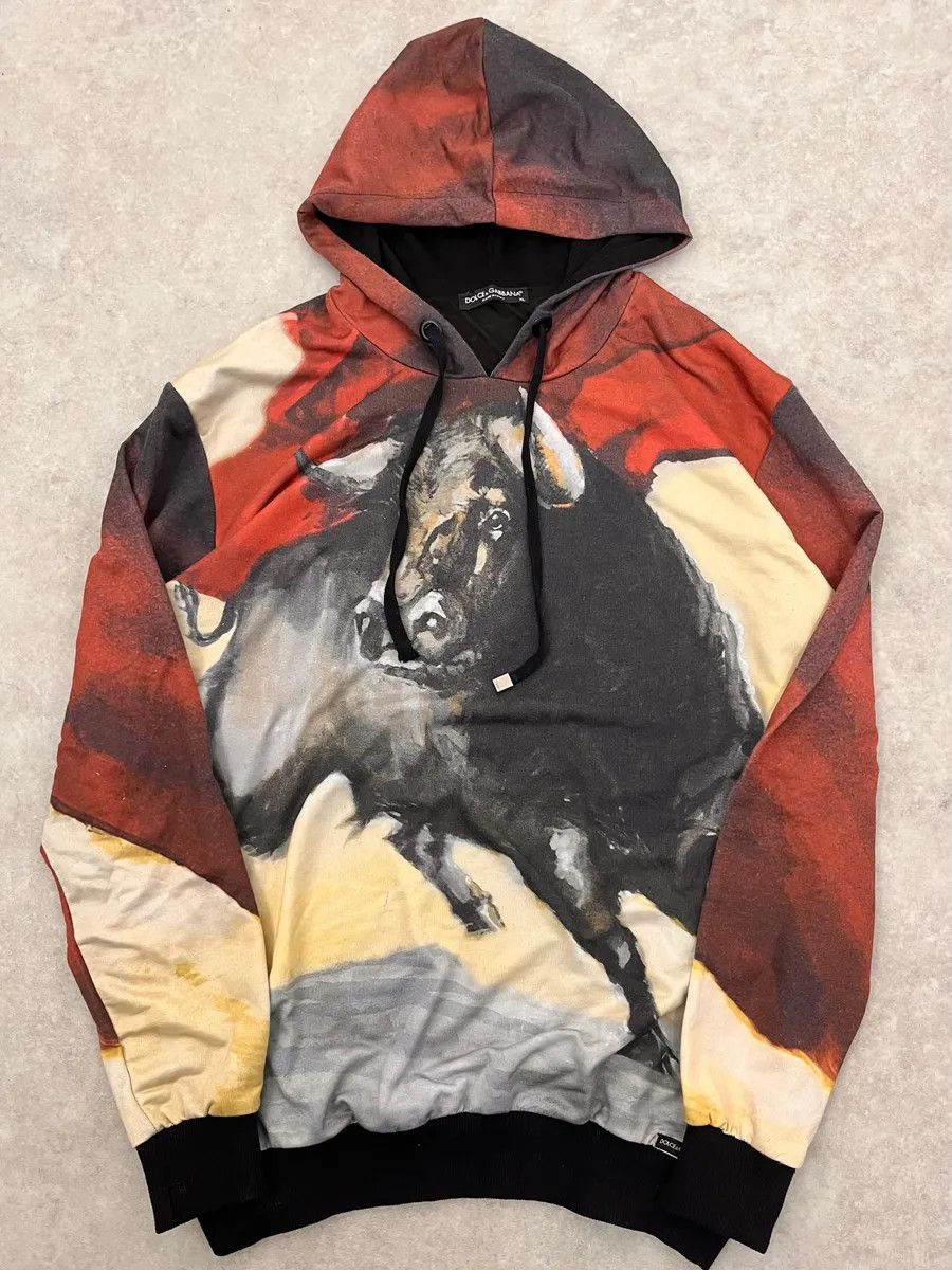 Dolce & Gabbana SS2015 Dolce & Gabbana Bull Corrida Red Hoodie Size US M / EU 48-50 / 2 - 1 Thumbnail