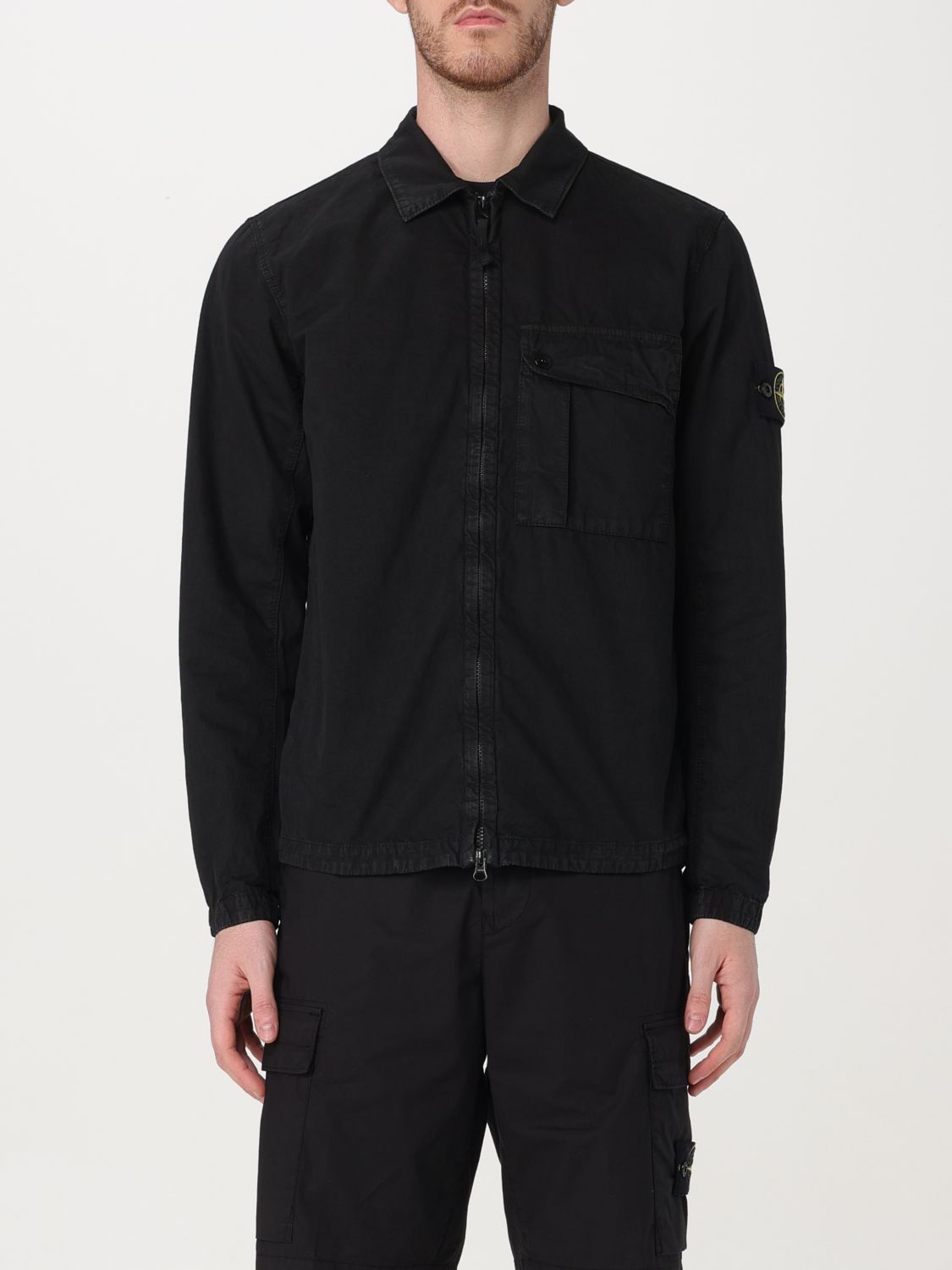 image of Stone Island Shirt Men Black (Size Small)