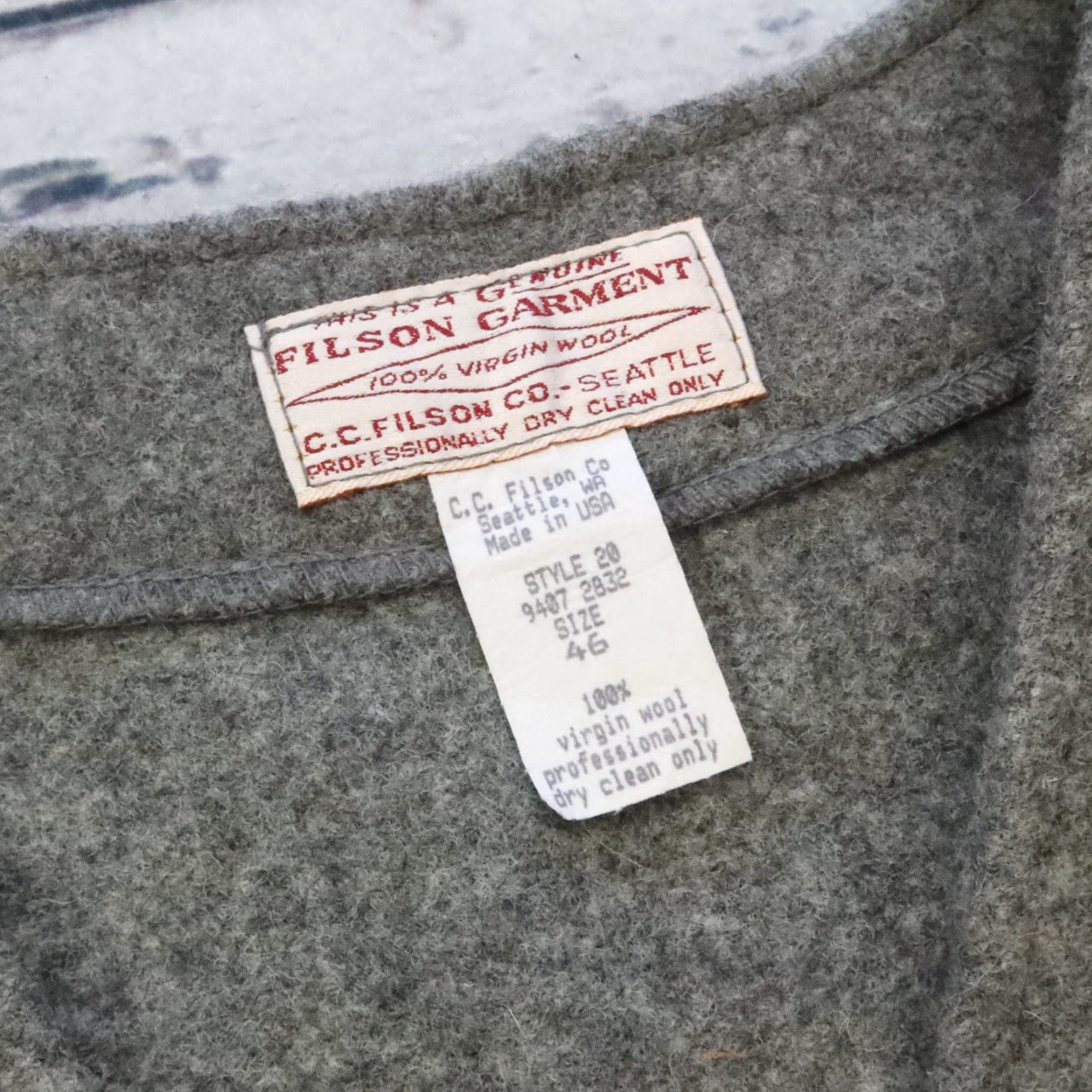 Filson VINTAGE Deadstock Filson Style 20 Wool Mackinaw Cruiser Vest 46 Gray NEW Men Size 46 Vest Size US S / EU 44-46 / 1 - 4 Thumbnail
