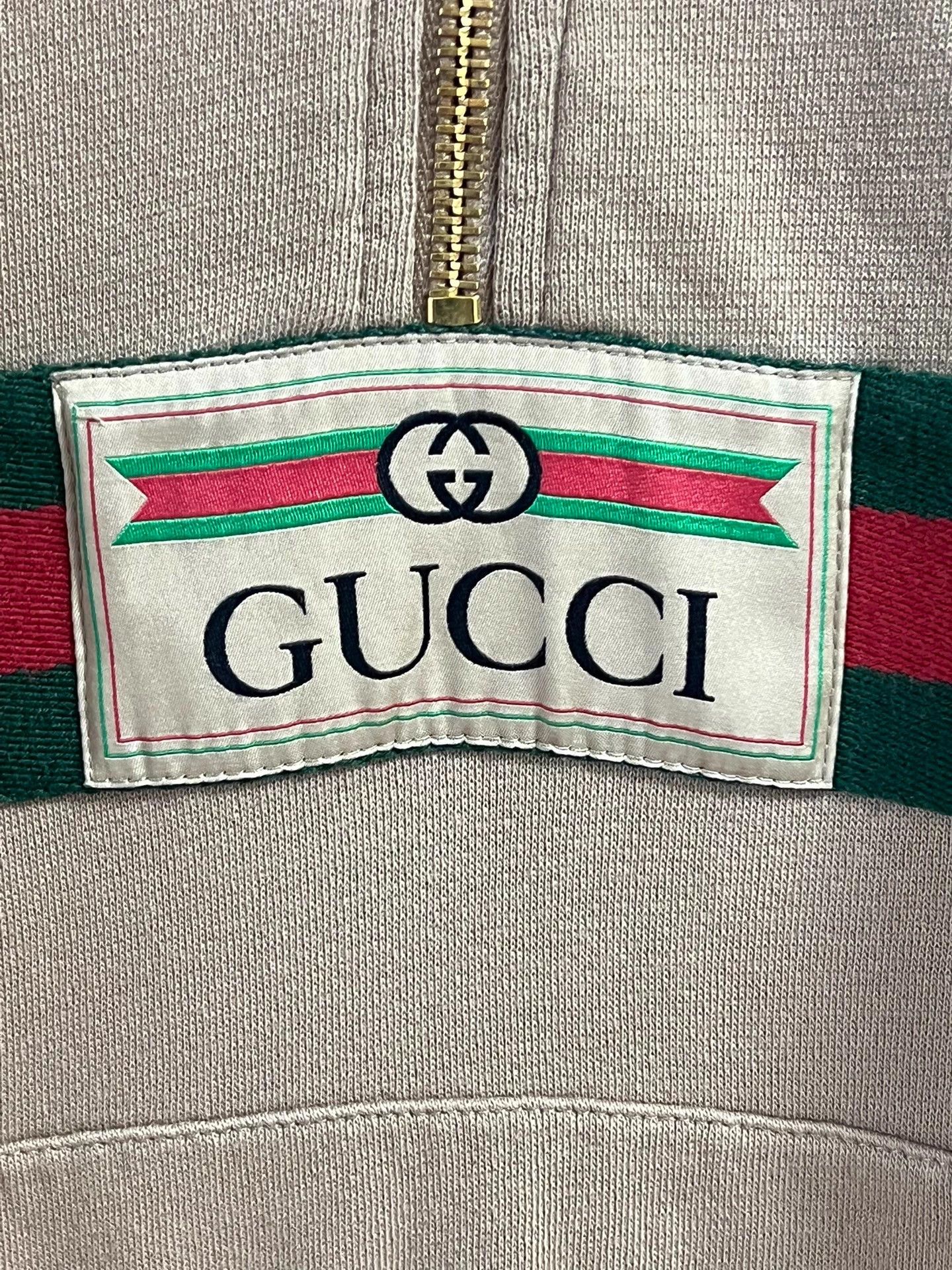 Gucci Gucci Oversized Half-Zip Hoodie GG Web Logo XXS Size US XXS / EU 40 - 5 Thumbnail
