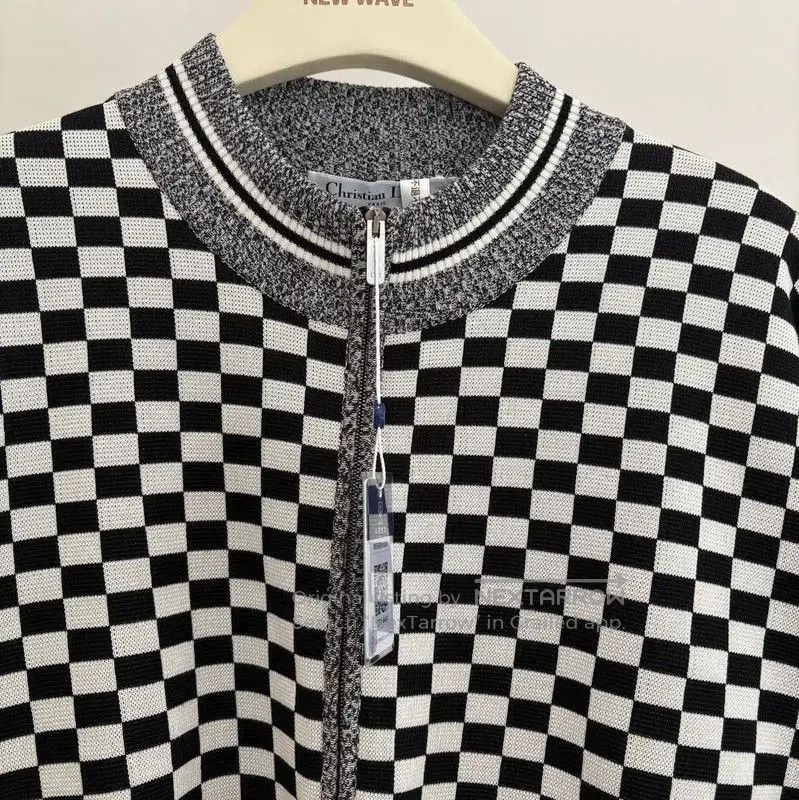 Dior Dior Black Checkered Silk Jacket for Women . Size M / US 6-8 / IT 42-44 - 3 Thumbnail