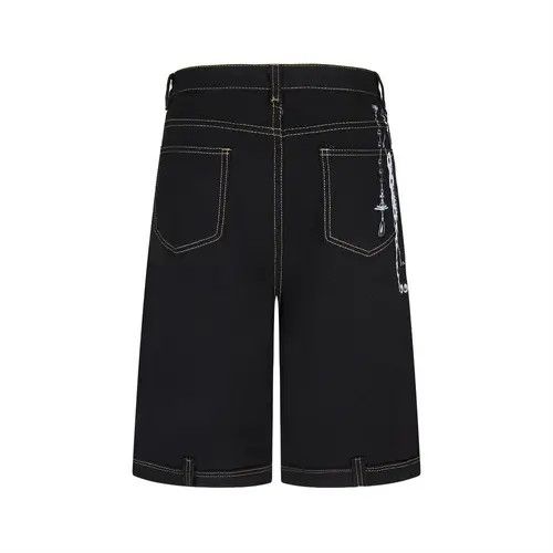 Japanese Brand × Jean Poker print stitched straight cargo denim shorts y2k Size US 32 / EU 48 - 2 Thumbnail