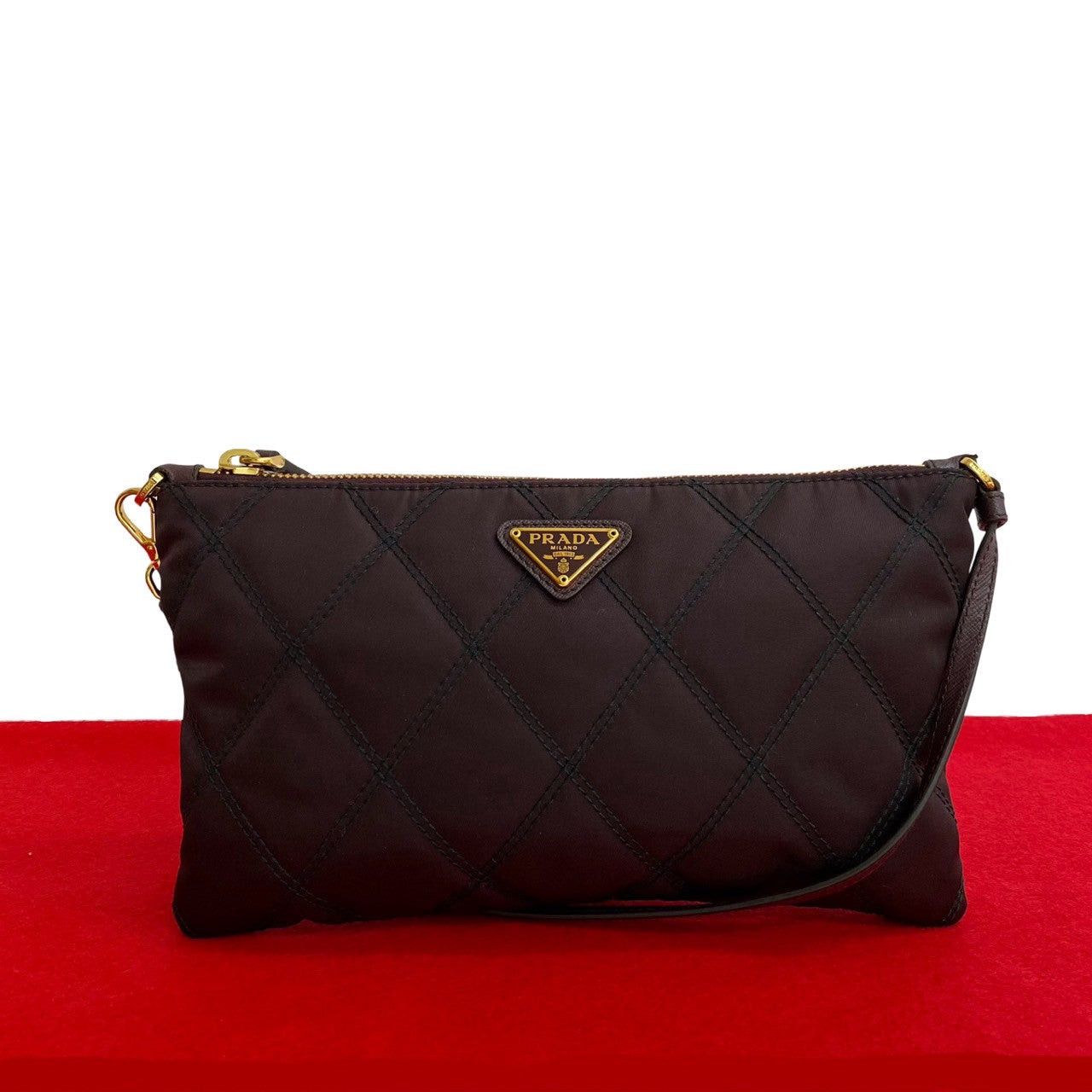 Prada Prada Handbag Red Leather Size ONE SIZE - 1 Thumbnail
