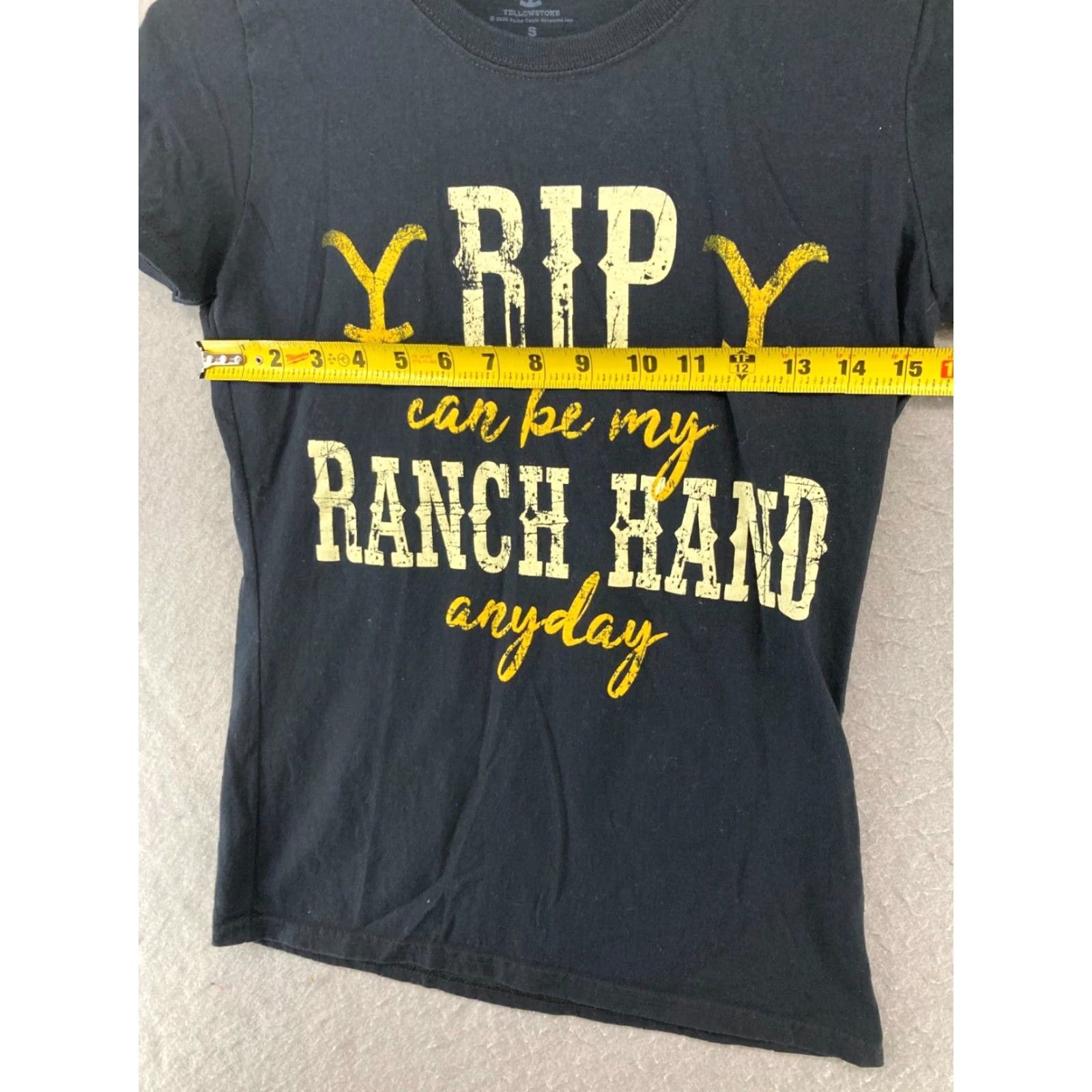 Vintage Yellowstone TShirt Small Black Rip Can Be My Ranch Hand Anyday Womens Size S / US 4 / IT 40 - 3 Thumbnail