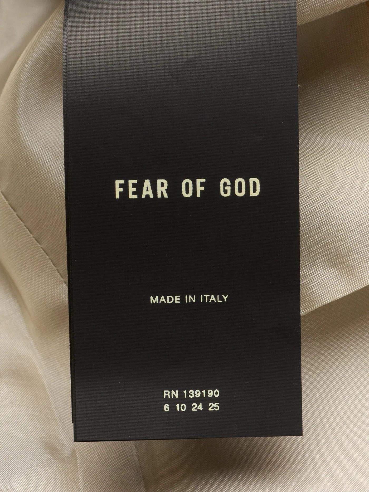 Fear of God FEAR OF GOD Eternal Beige Wool Double Breasted Jacket Size 40R - 11 Thumbnail