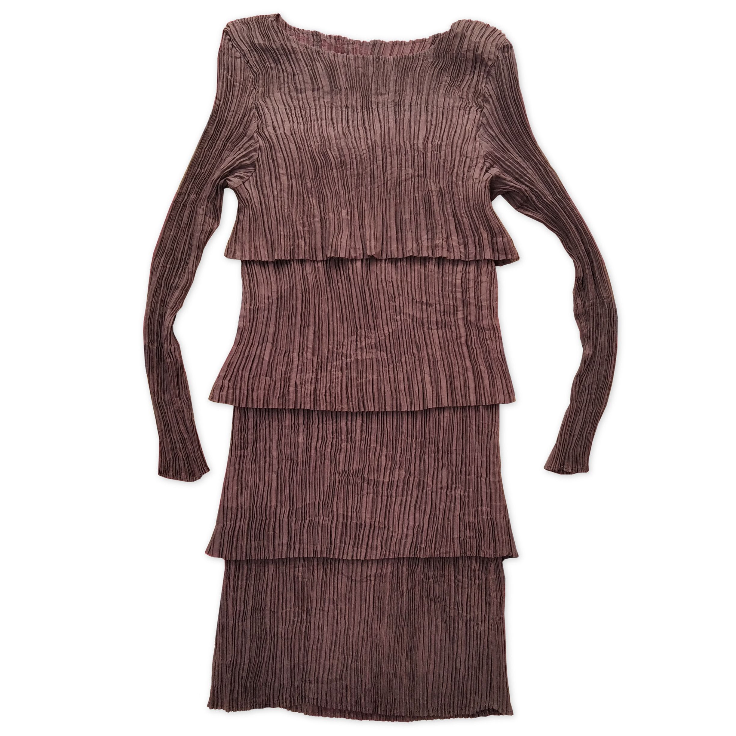 Issey Miyake Vintage Japanese UNBRANDED Pleated Dress Size M / US 6-8 / IT 42-44 - 1 Thumbnail
