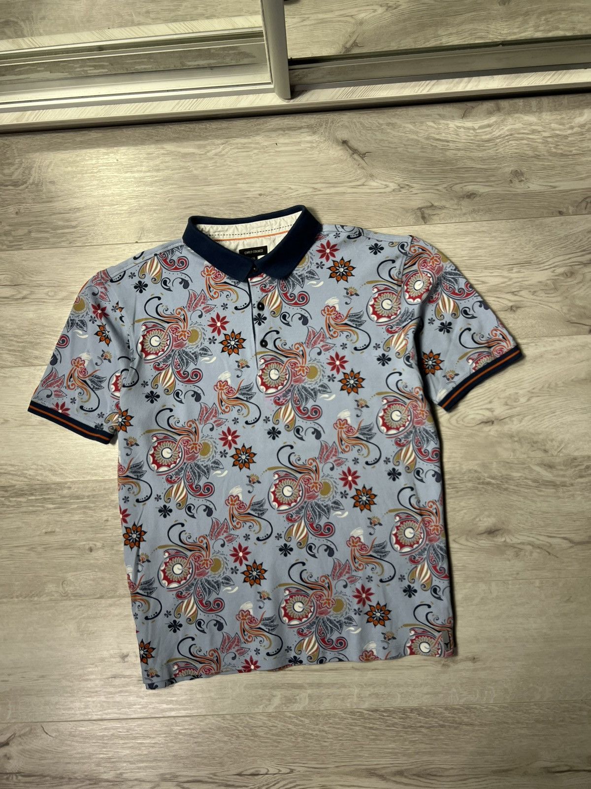 Carlo Colucci Vintage Carlo Colucci All Over Printed Polo Shirt Size US XL / EU 56 / 4 - 1 Thumbnail