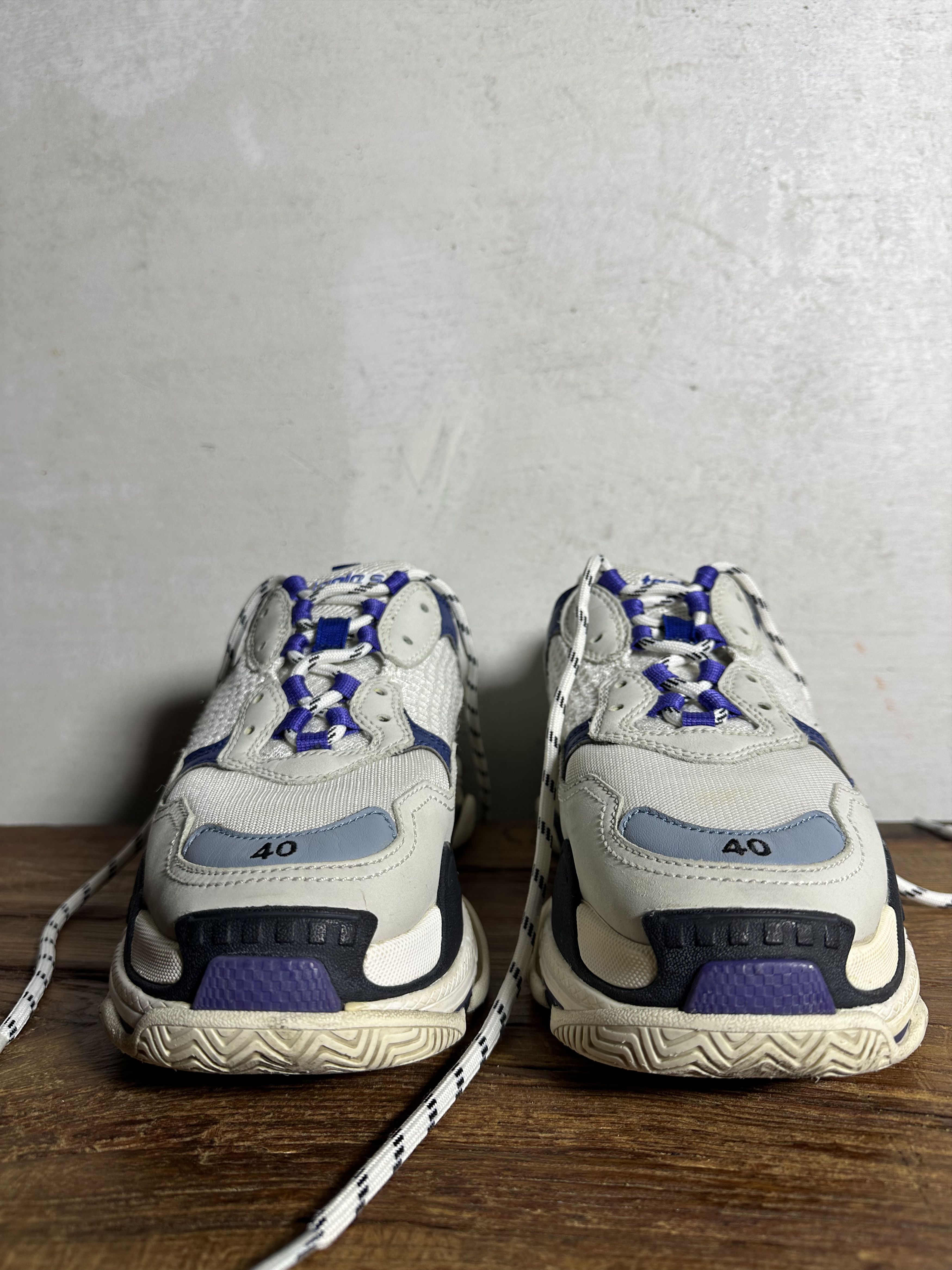 Balenciaga Balenciaga Triple S White Purple W Size US 7.5 / EU 40-41 - 21 Thumbnail