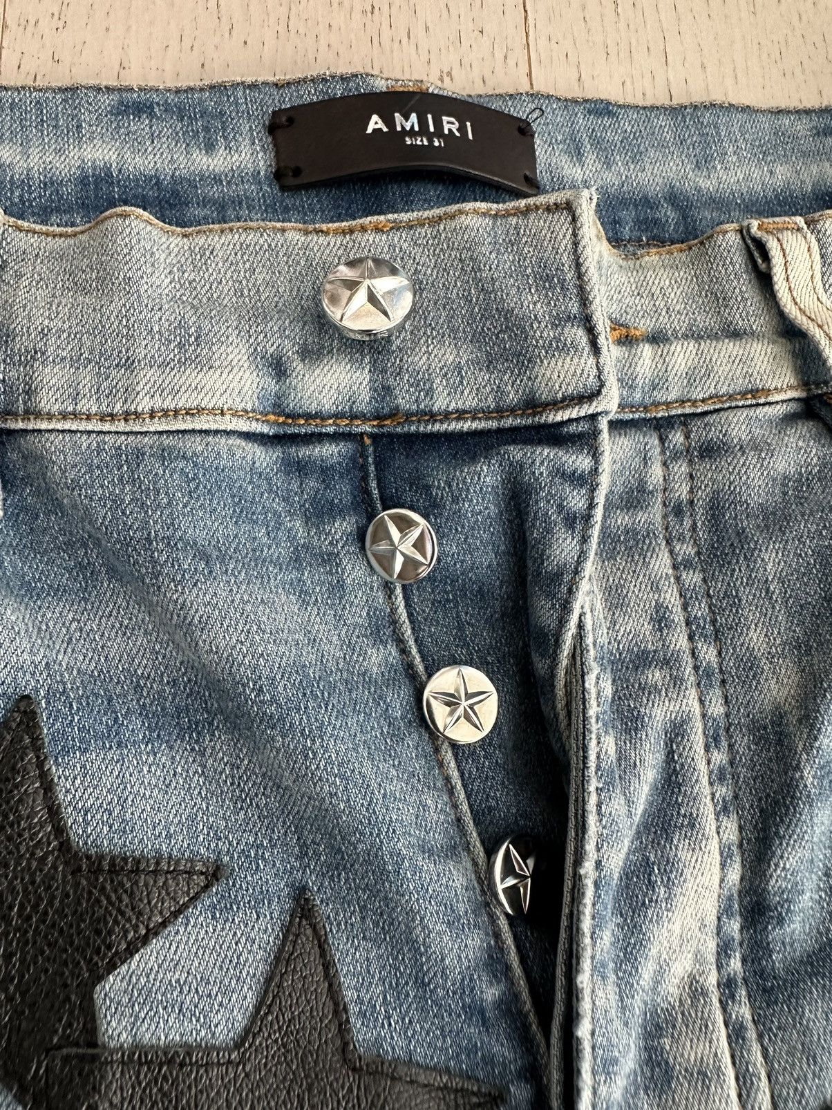 Amiri Amiri x Chemist Leather Star Denim Size US 31 - 3 Thumbnail