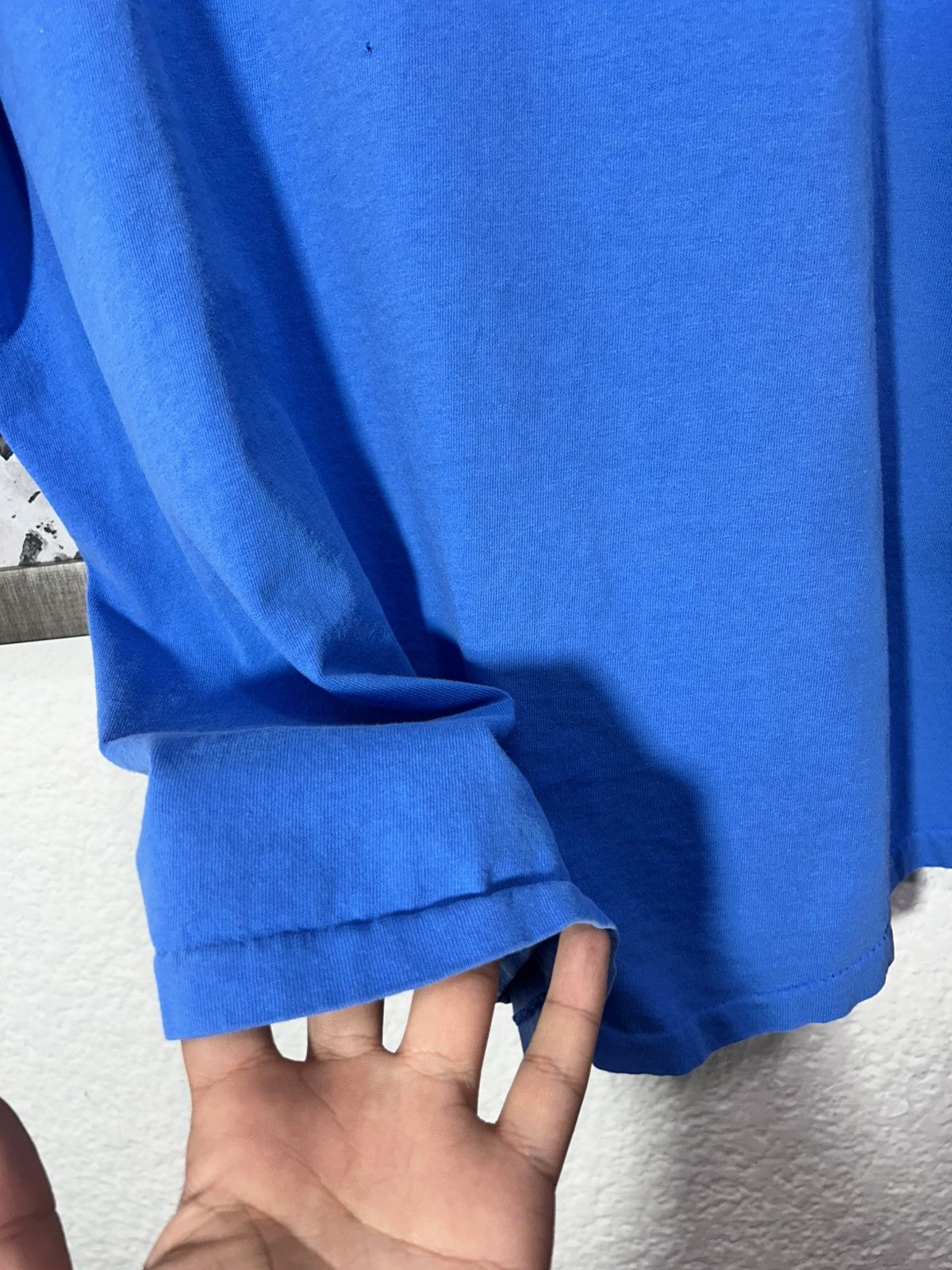 Vintage VINTAGE BLANK BABY BLUE SHIRT 1990’s Size US XL / EU 56 / 4 - 7 Thumbnail