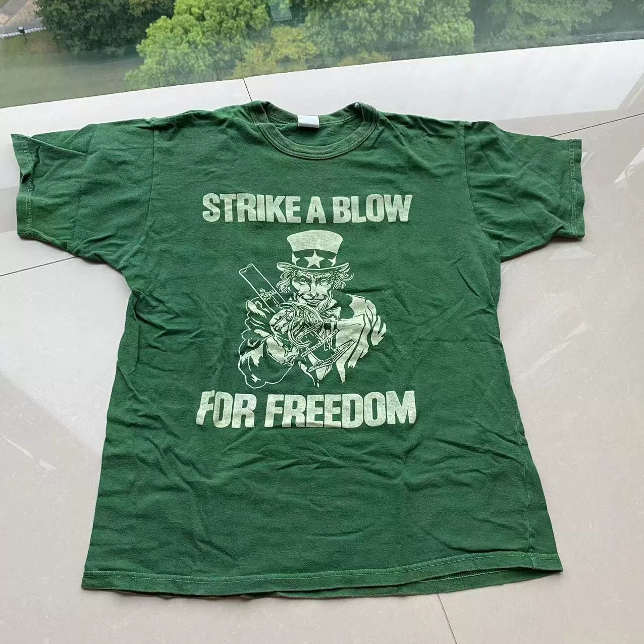 Freewheelers green short sleeve skull graphic tee Size US S / EU 44-46 / 1 - 1 Thumbnail