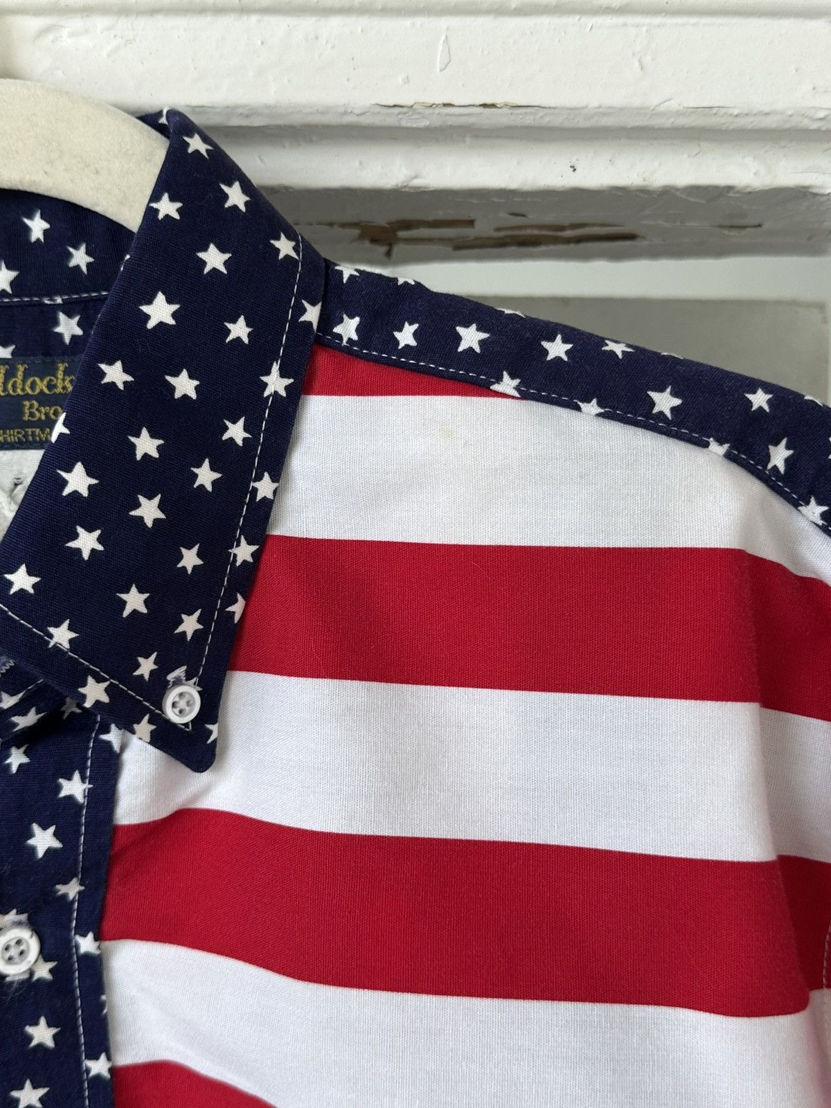 Ruddock Shirts × Vintage Vintage Ruddock Bros US Flag Shirt Size US M / EU 48-50 / 2 - 5 Thumbnail