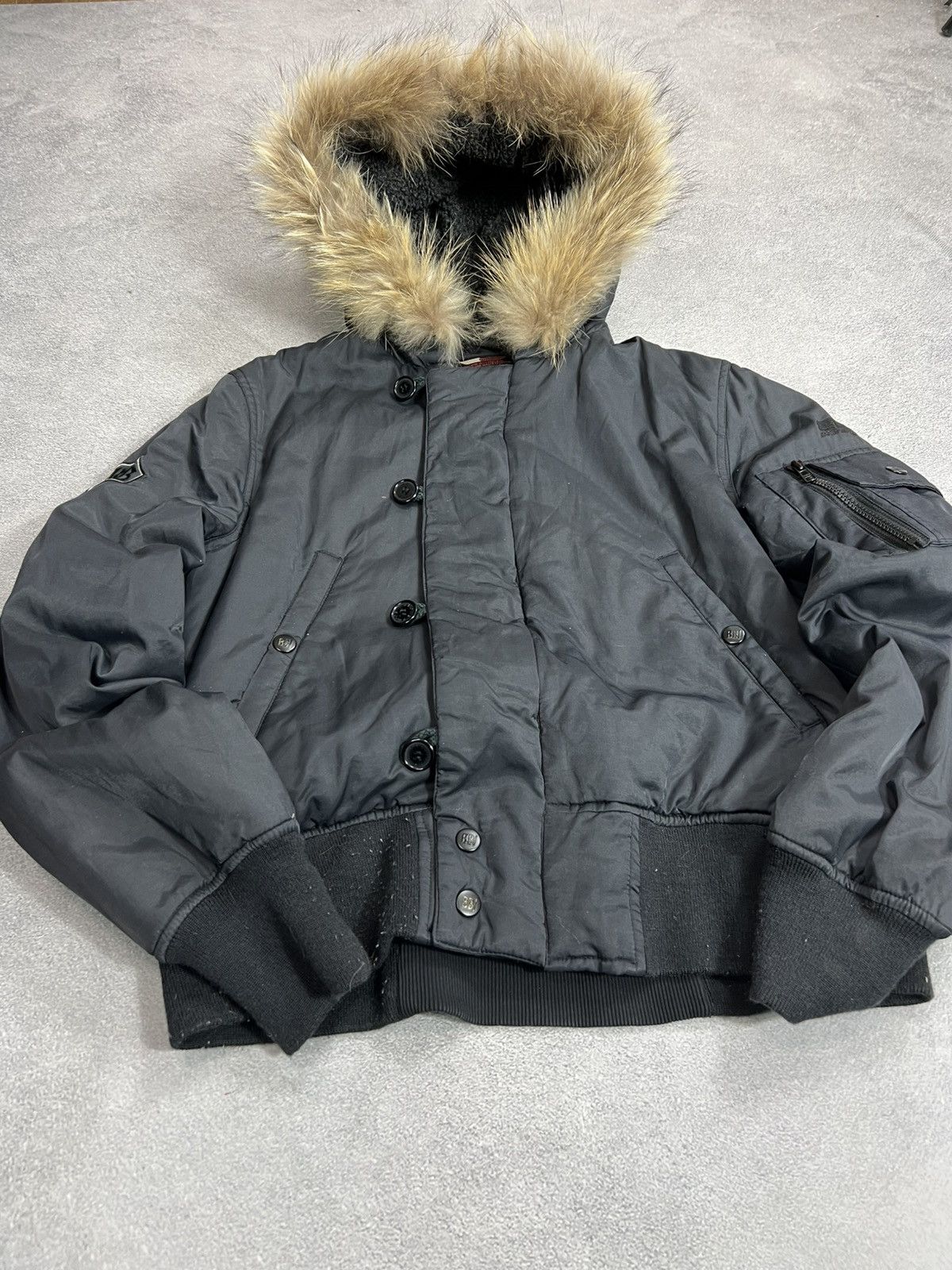 Yohji Yamamoto VTG Fur Hysteric Glamour Rick owens vibe bomber jacket y2k Size US S / EU 44-46 / 1 - 6 Thumbnail