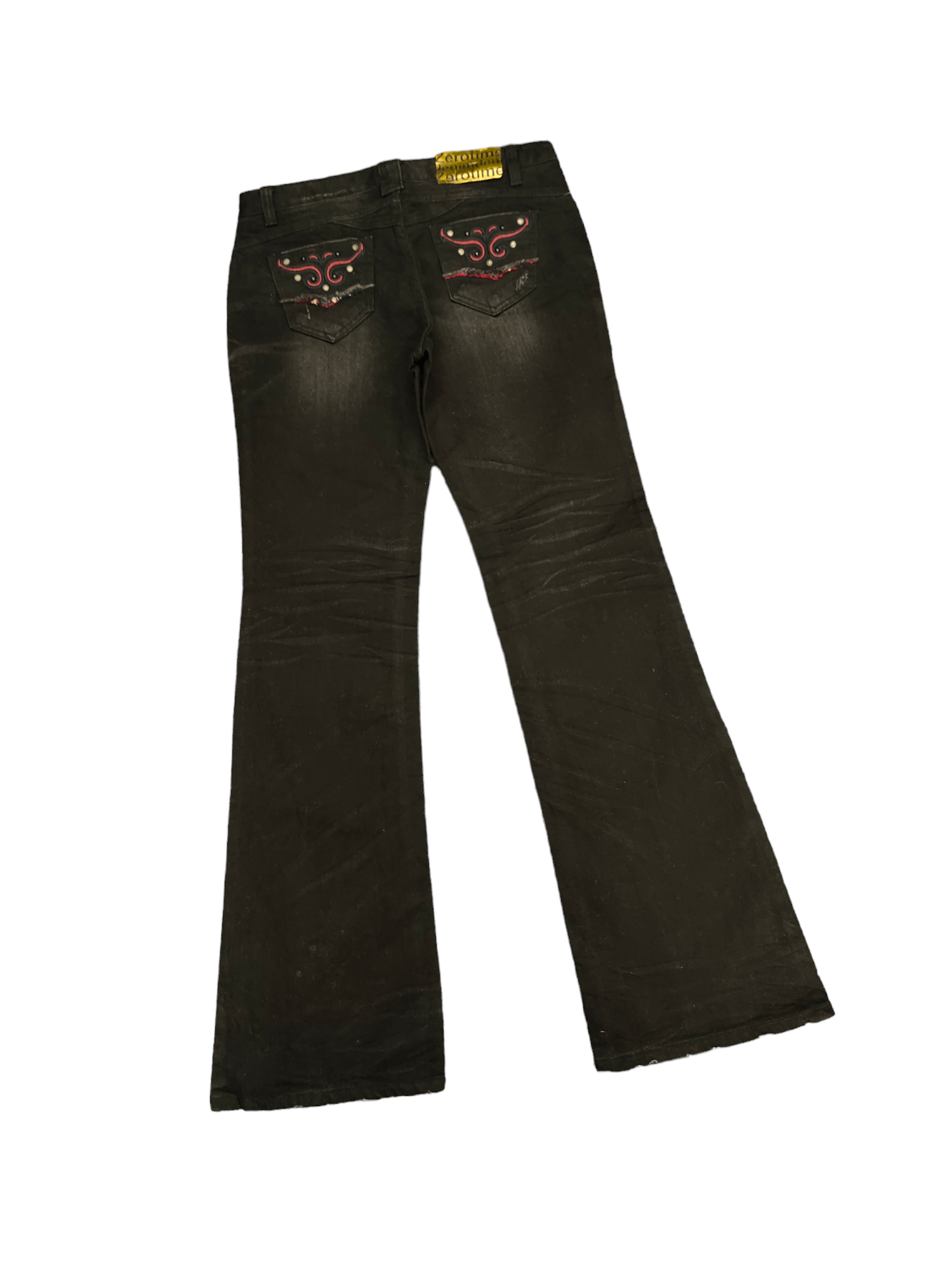 If Six Was Nine Flare Jeans Zero Time Clawmark Denim Bootcut Low Rise Y2k Size US 29 - 4 Thumbnail