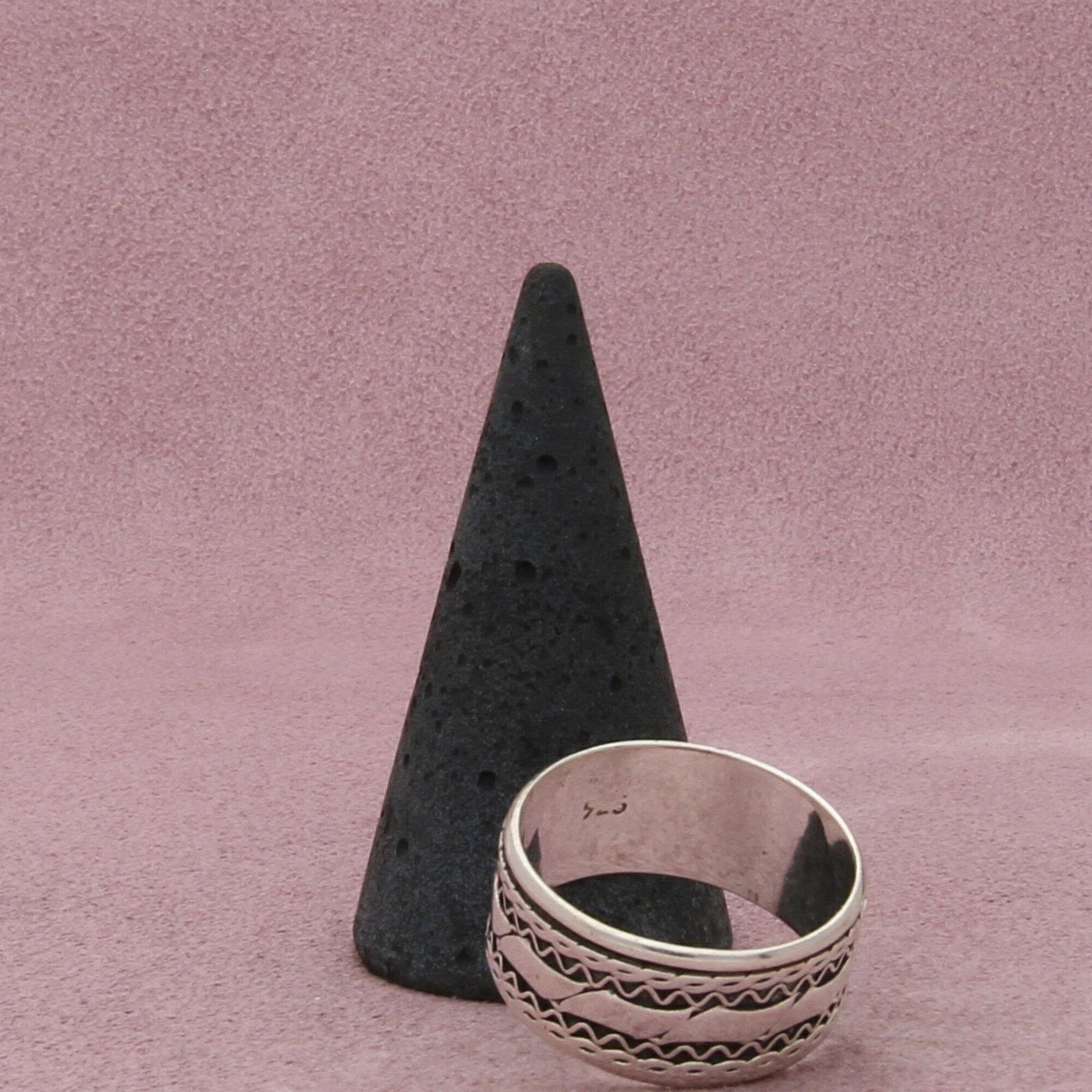 Sterling Silver sterling silver wavy stripes spinner band ring size 11.75 Size ONE SIZE - 5 Thumbnail