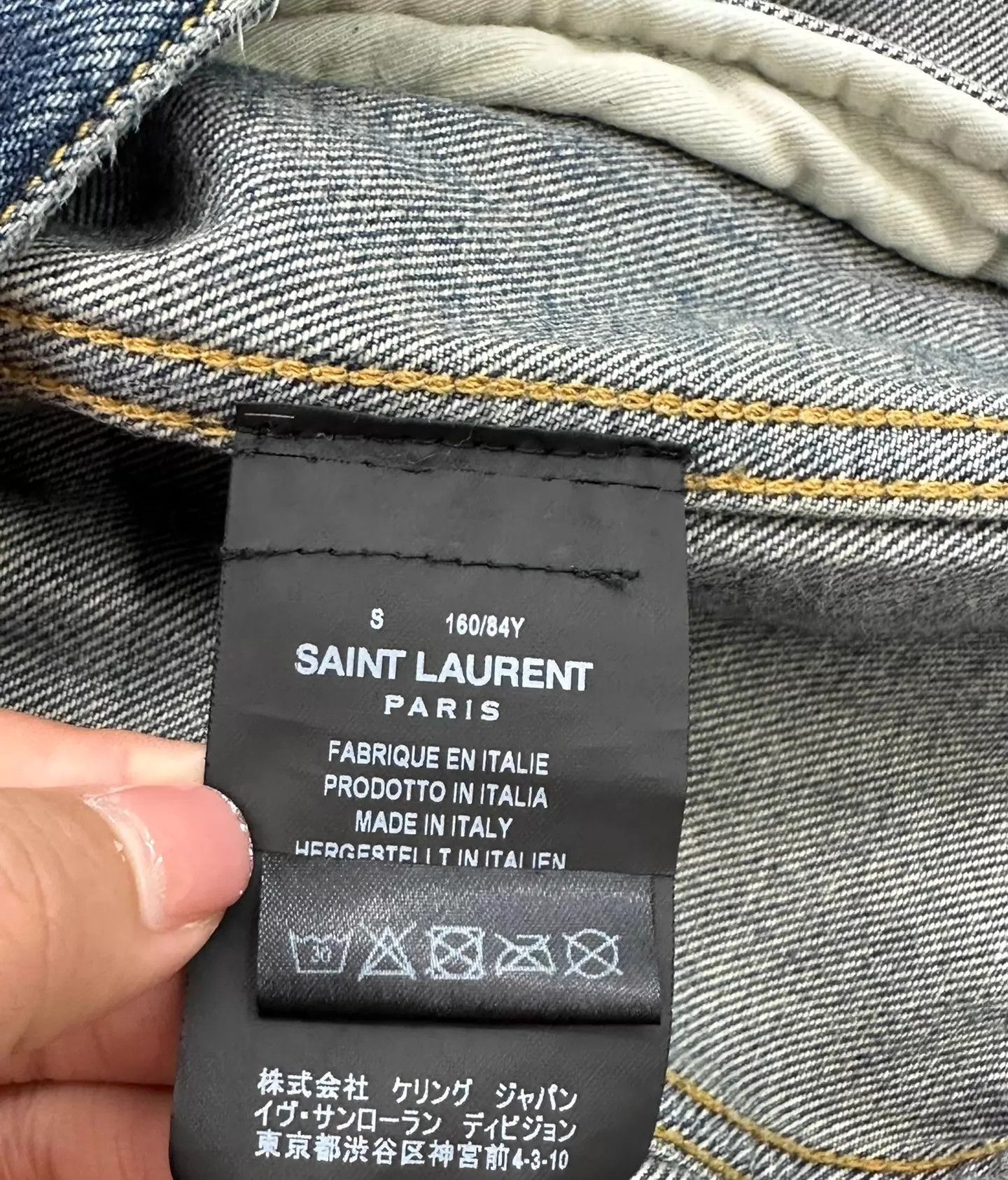 Saint Laurent Paris Saint Laurent S denim jacket new condition Size US S / EU 44-46 / 1 - 4 Thumbnail