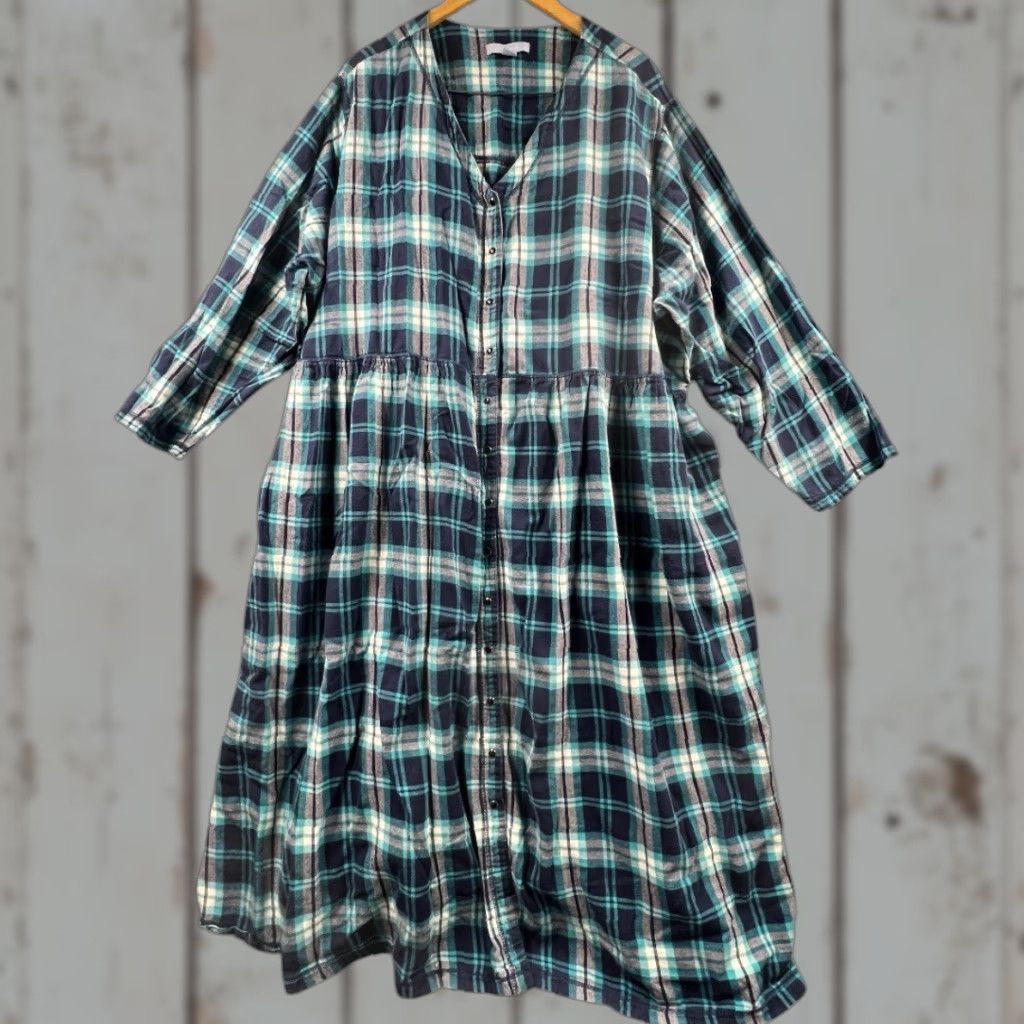 VINTAGE Only Necessities Women's Flannel Nightgown Maxi Dress