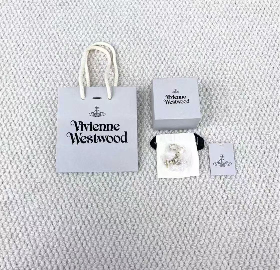 Vivienne Westwood Vivienne Westwood Saturn Pearl Pendant Earrings Size ONE SIZE - 1 Thumbnail