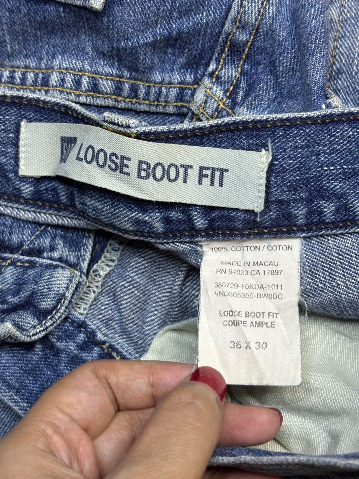 Gap Vintage Gap Faded Wash Distressed Flare Bootcut Jeans Size US 36 / EU 52 - 10 Thumbnail