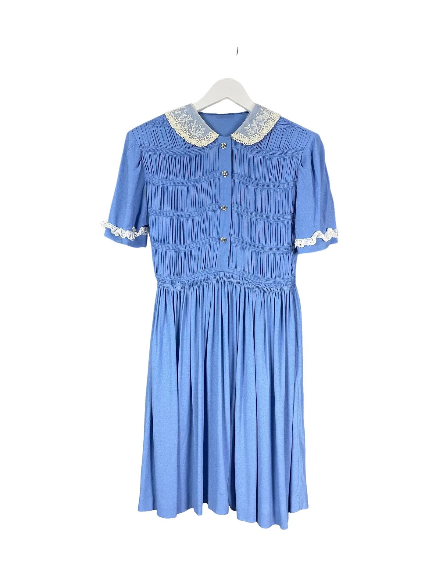 Miu Miu Miu Miu Blue Pleated Mini Dress Size 40 Size S / US 4 / IT 40 - 1 Thumbnail