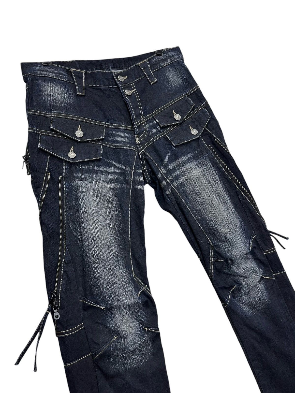 PPFM 🔥FYE🔥PPFM Punk Bondage Multi-zipper Double Flap Bush Pants Size US 31 - 9 Thumbnail
