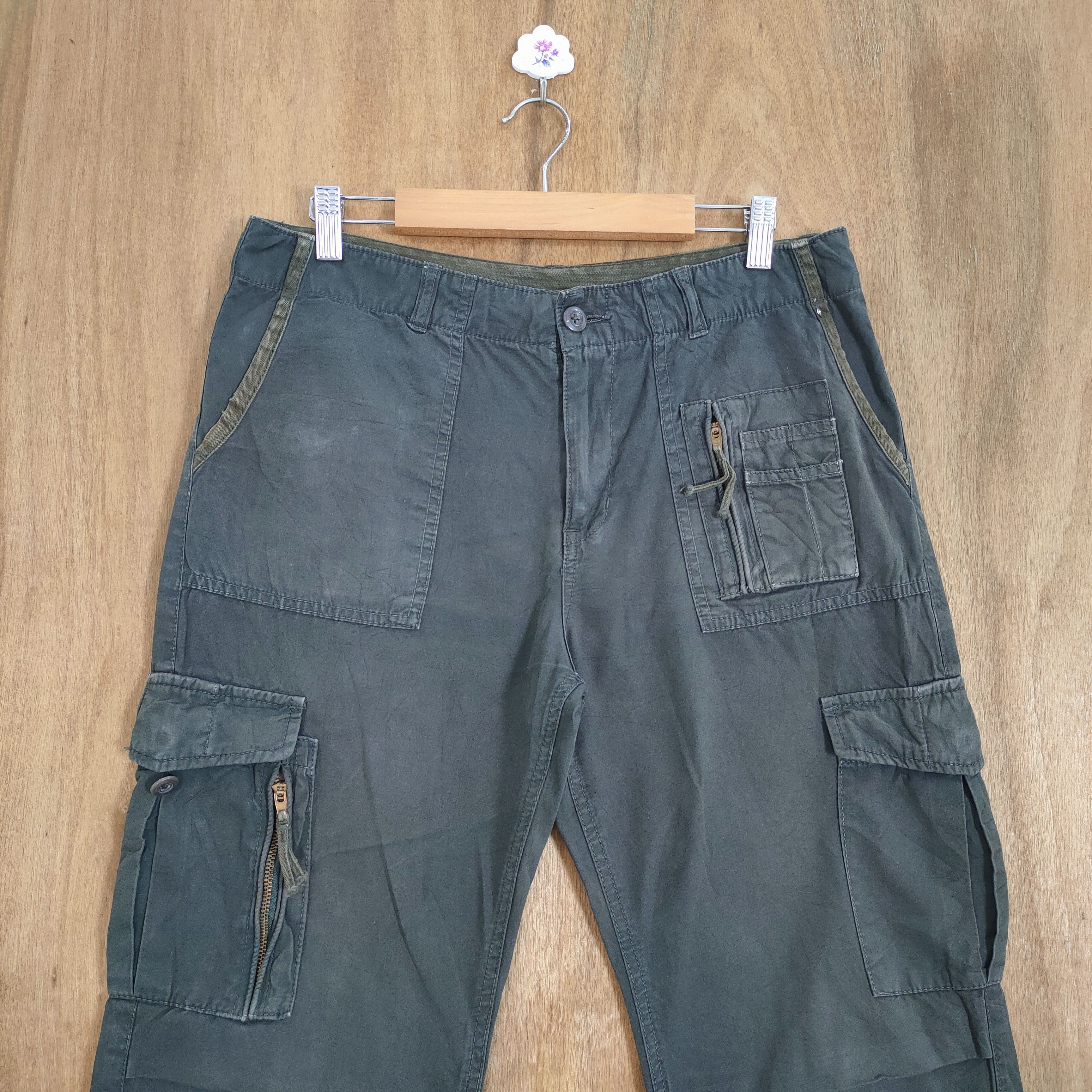 Takeo Kikuchi VINTAGE TAKEO KIKUCHI GREEN BONDAGE CARGO PANTS Size US 32 / EU 48 - 2 Thumbnail