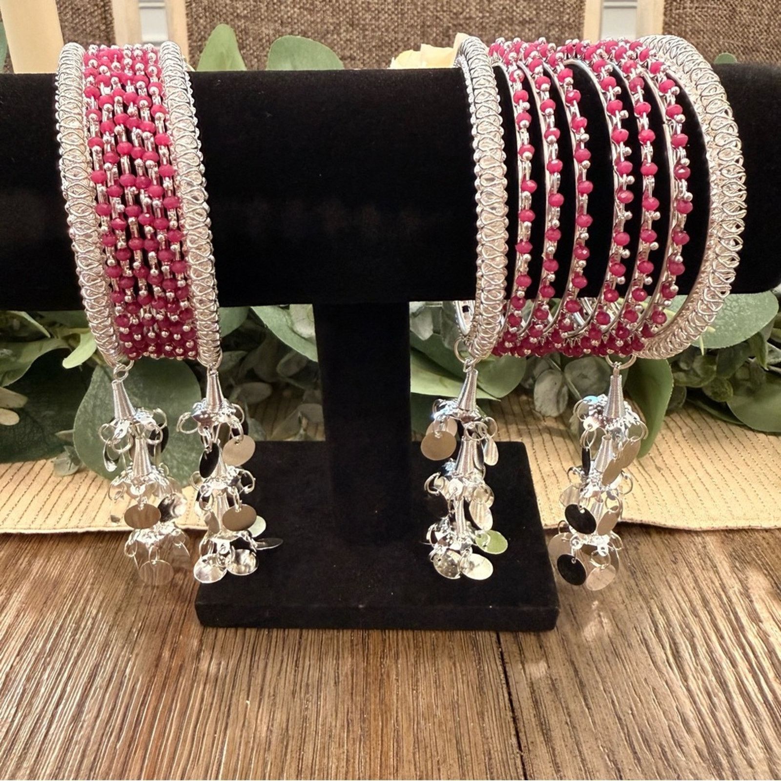 & Other Stories Elegant Silver and Purple Bangles Size ONE SIZE - 1 Thumbnail