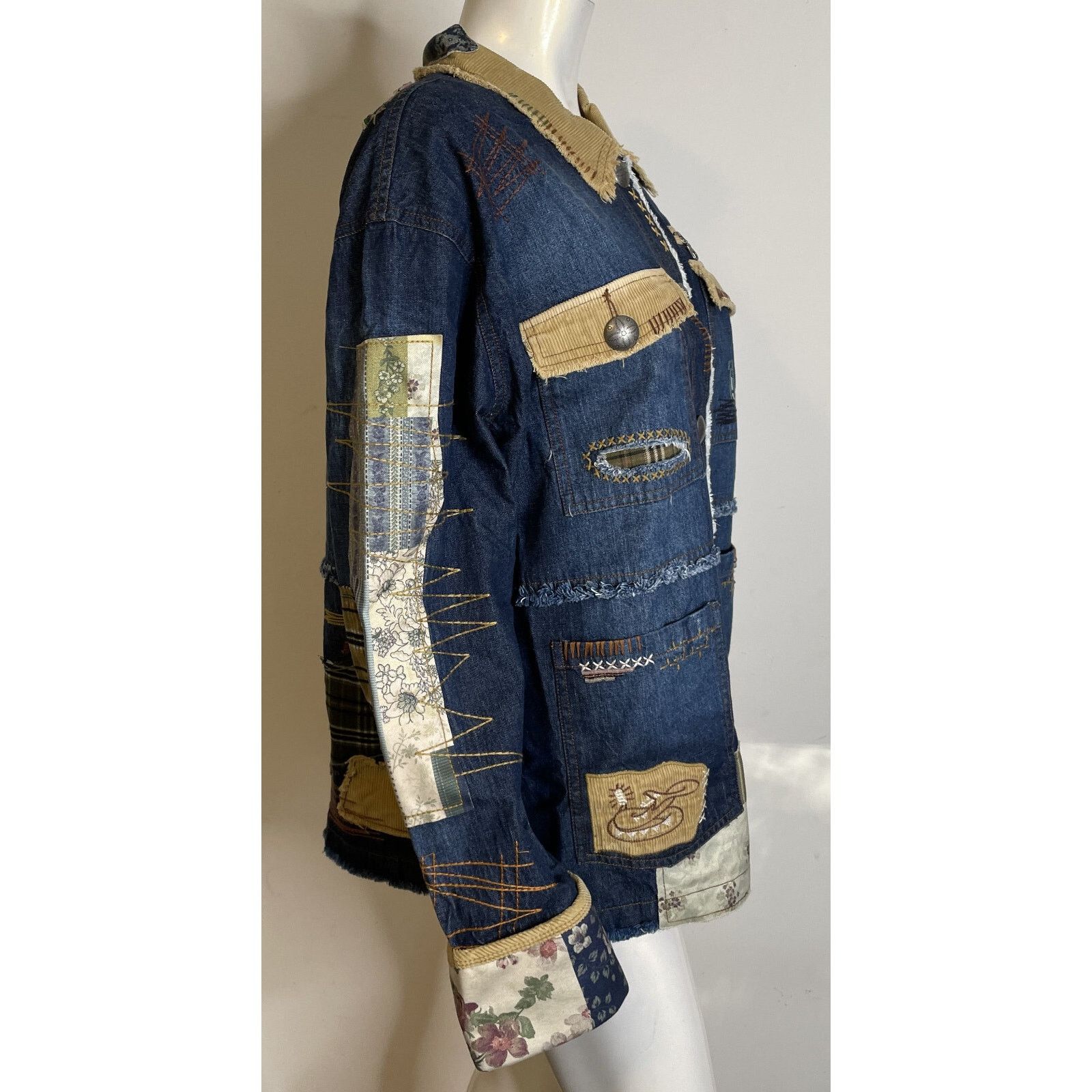 Double D Ranch Double D Ranch Crossing the Brazos Denim Jacket 1X NWT Patch Size XL / US 12-14 / IT 48-50 - 4 Thumbnail