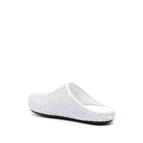 Marni o1w1db11125 Embellished Leather Slippers in White Size US 9 / IT 39 - 2 Thumbnail