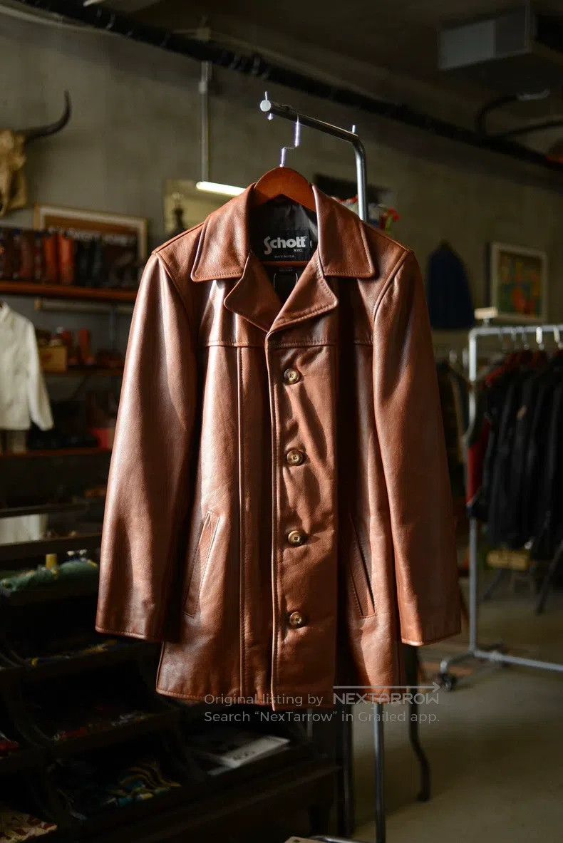 Schott Schott Cowhide midi leather jacket Size US XS / EU 42 / 0 - 1 Thumbnail