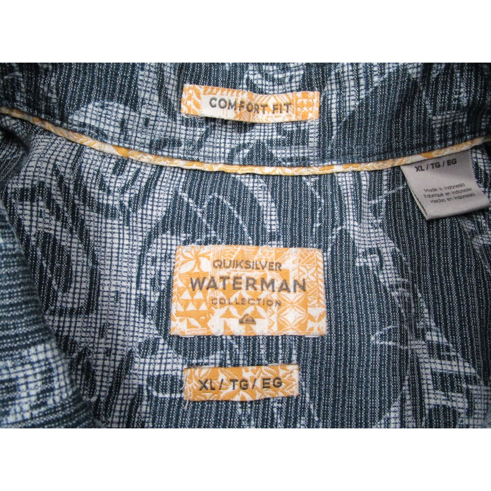 Quiksilver Quiksilver Waterman Shirt Men XL Blue Floral Short Sleeve Button-Up Hawaiian Size US XL / EU 56 / 4 - 3 Thumbnail