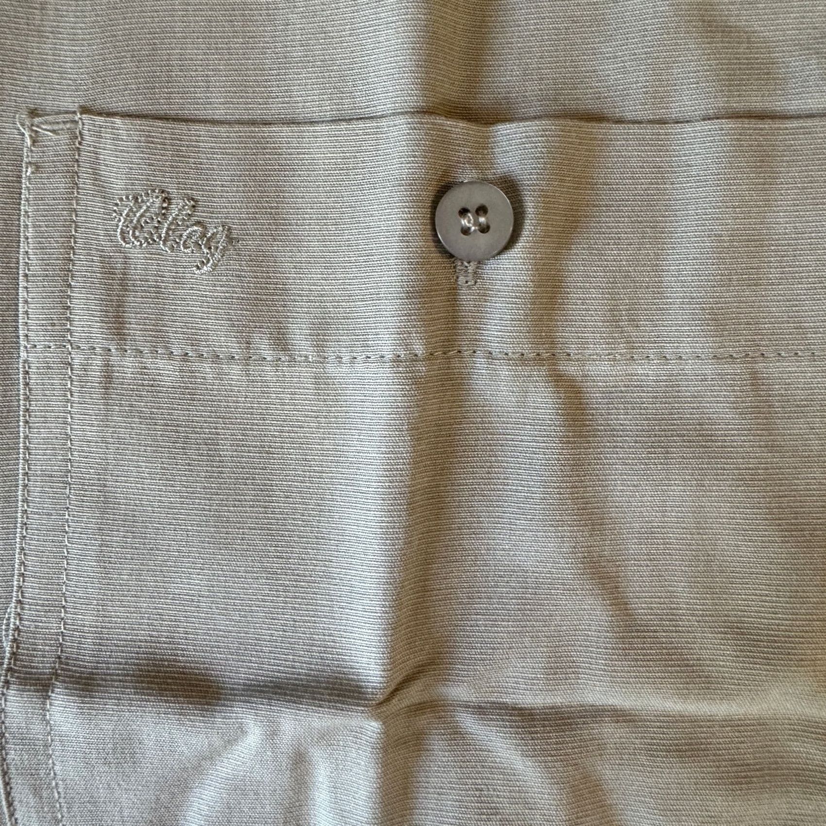 Oleg Cassini Oleg Cassini Shirt XL Mens Long Sleeve Button-Up Brown NWT Tan Solid Pattern Button-Down Shirt Size US XL / EU 56 / 4 - 5 Thumbnail