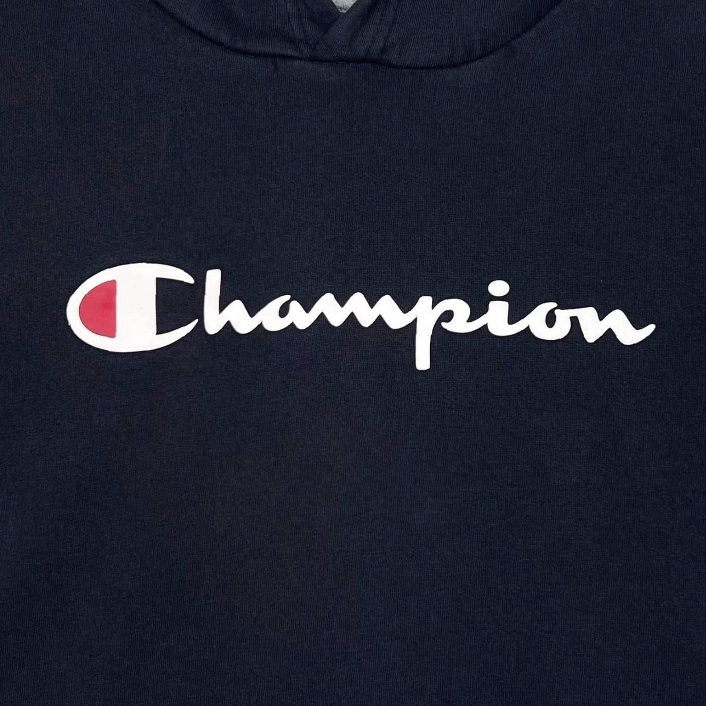Champion Champion Classic Logo Spellout Graphic Dark Navy Pullover Hoodie M Mens Long Sleeve Hooded Logo Pullover Hoodie Size US M / EU 48-50 / 2 - 5 Thumbnail