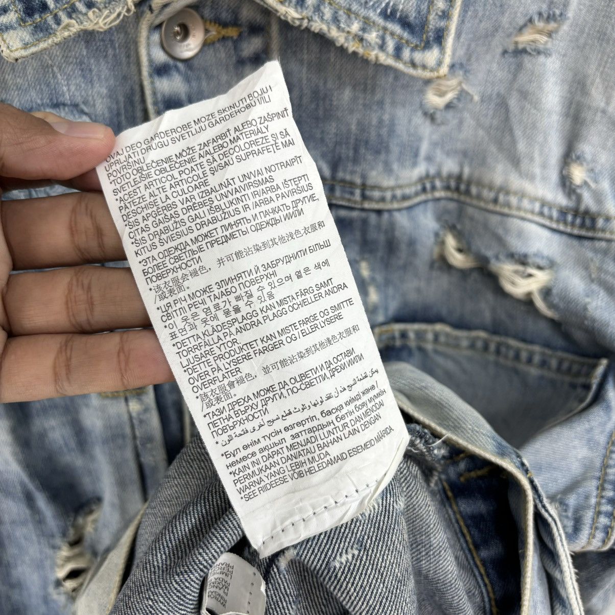 Japanese Brand × Zara Zara Distressed Denim Jean Jacket Type 1 rare design Size US XL / EU 56 / 4 - 9 Thumbnail