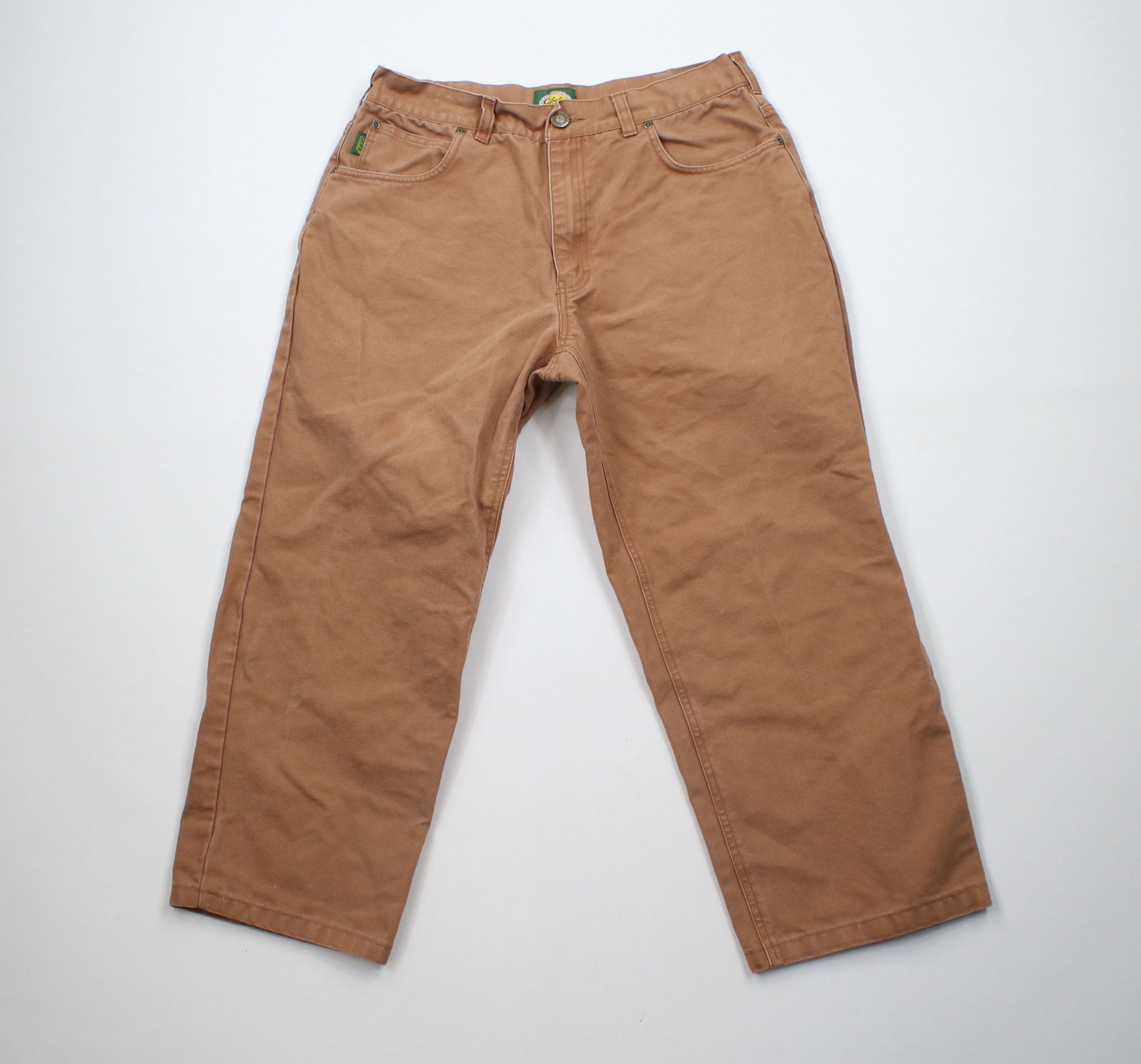 Cabelas × Vintage Vintage 90s Cabelas Canvas Workwear Pants Duck Brown Cotton Size US 32 / EU 48 - 1 Thumbnail