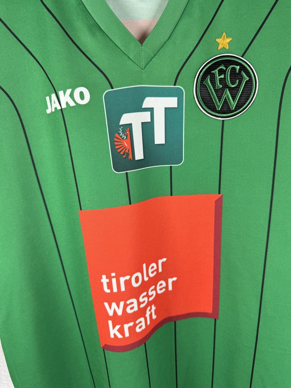 Vintage Jako Wacker Innsbruck 2017 2018 home soccer jersey football Size US XL / EU 56 / 4 - 12 Thumbnail
