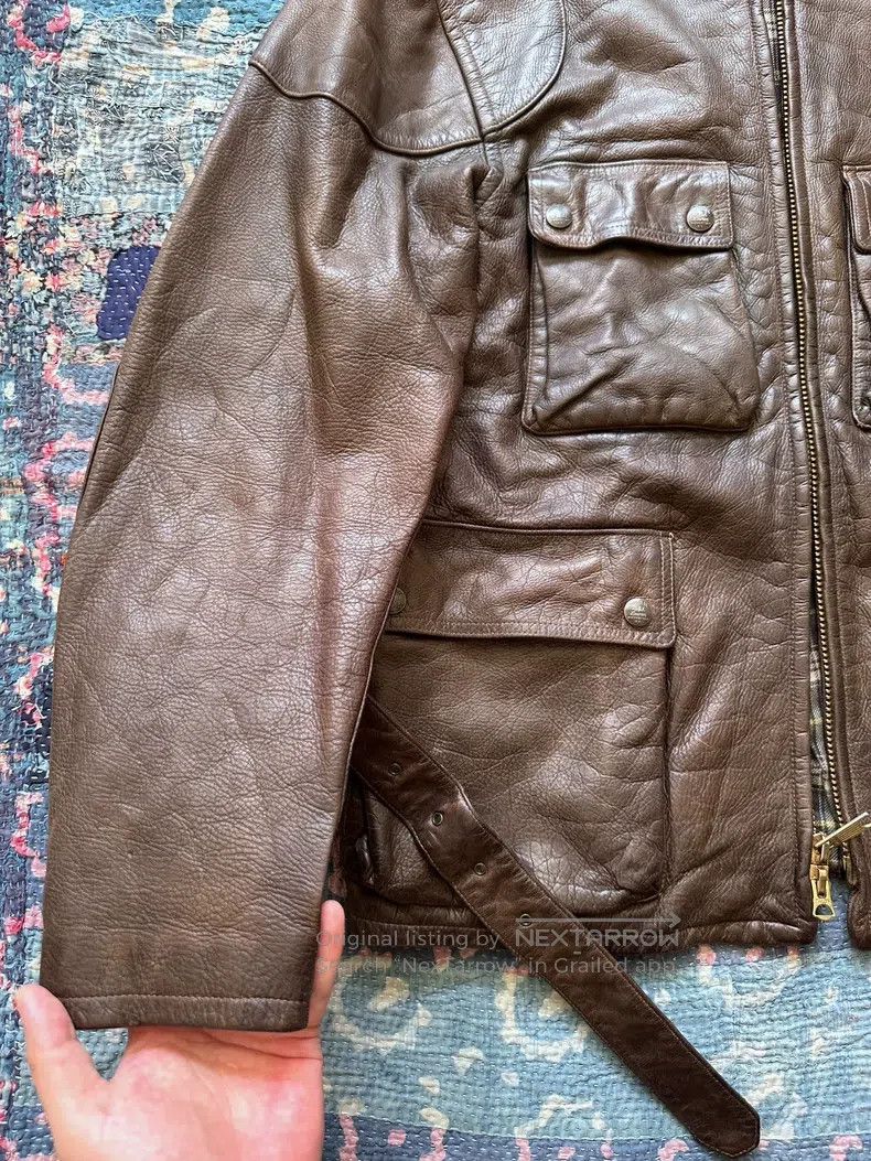 RRL Ralph Lauren RRL Ralph Lauren Four Pockets Buffalo Leather Biker Jacket Size US L / EU 52-54 / 3 - 5 Thumbnail