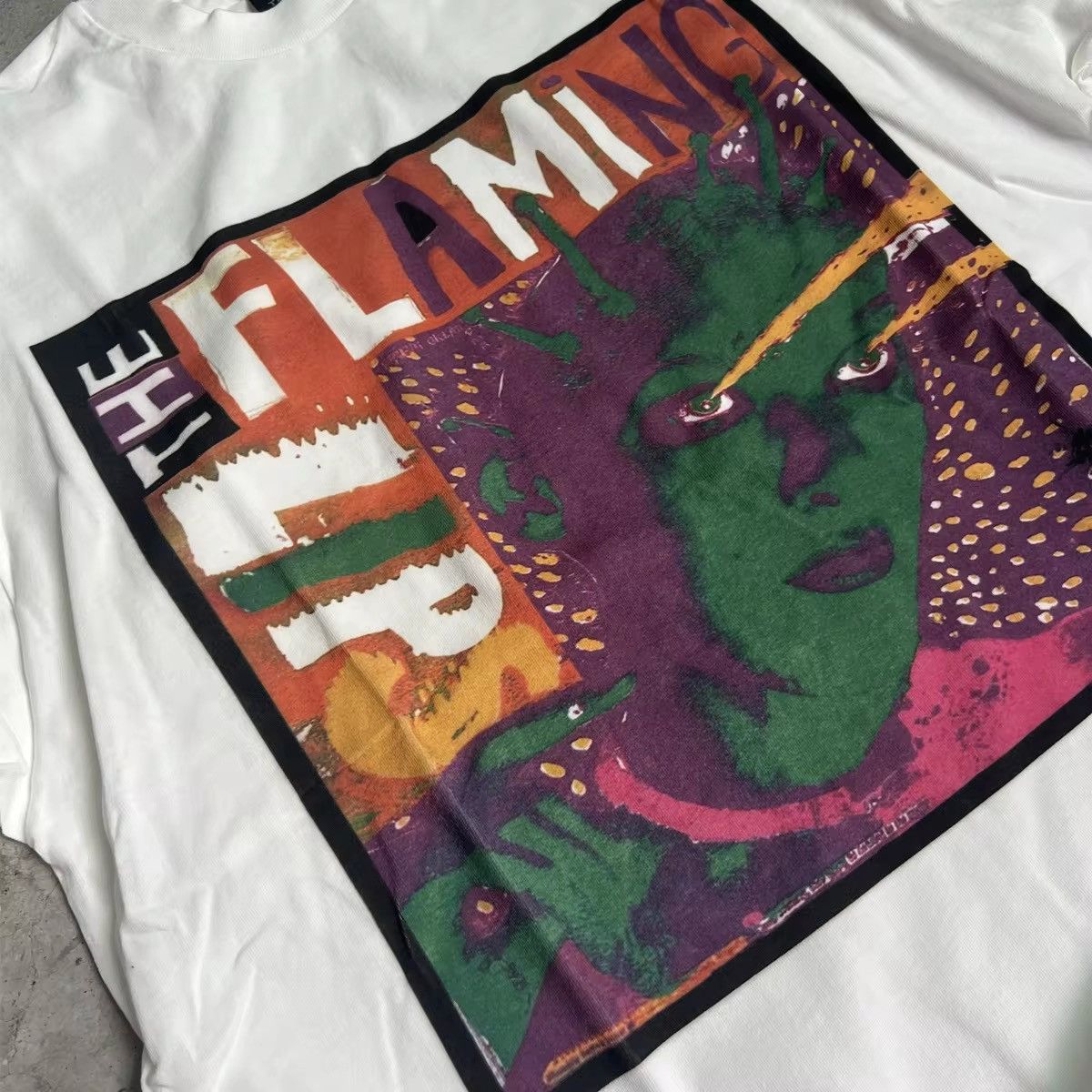 Japanese Brand × Vintage Band "FLAMING LIPS" Graphic Printed Cotton Washed Tshirt Size US L / EU 52-54 / 3 - 3 Thumbnail