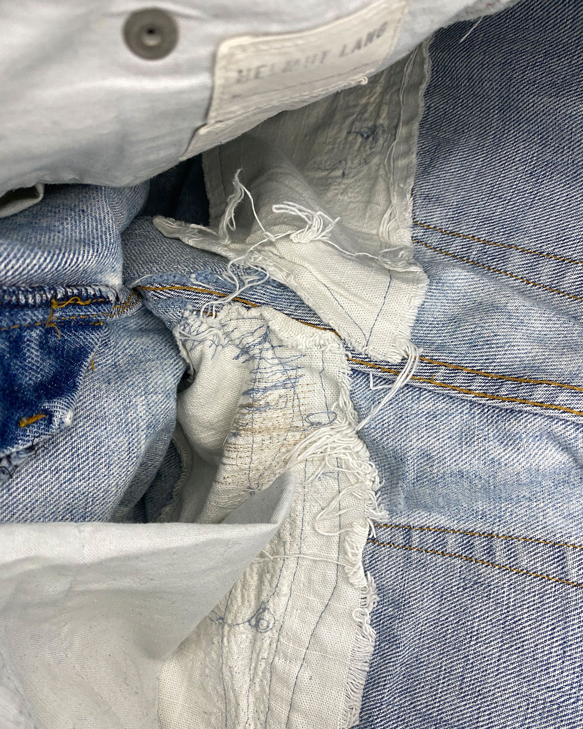 Helmut Lang 2000s Custom Painter Low Waist Boot Cut Fit Vintage Denim Size US 32 / EU 48 - 10 Thumbnail