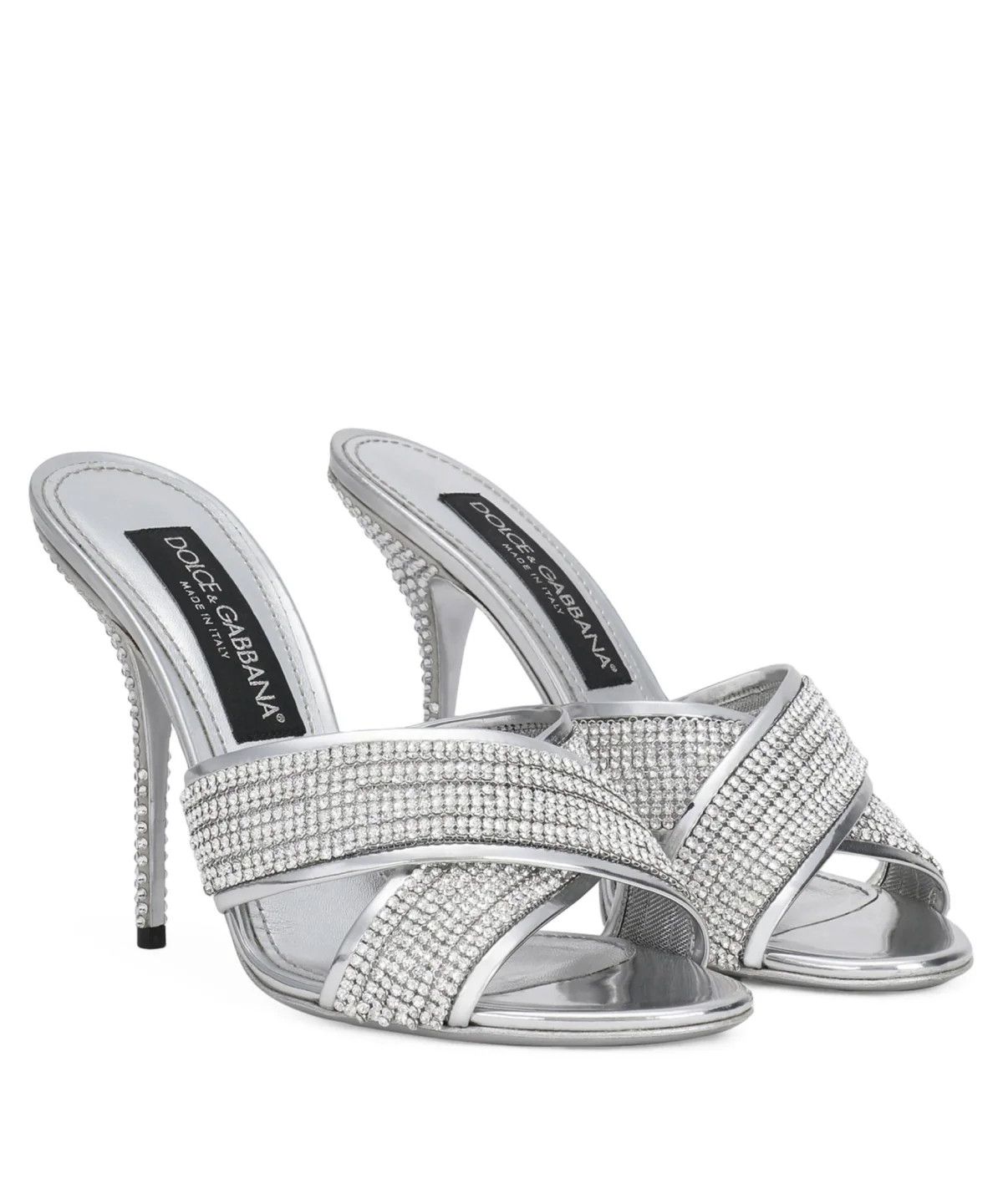 Dolce & Gabbana os11x0326 Crystal Mesh Mules in Silver Size US 5.5 / IT 35.5 - 2 Thumbnail