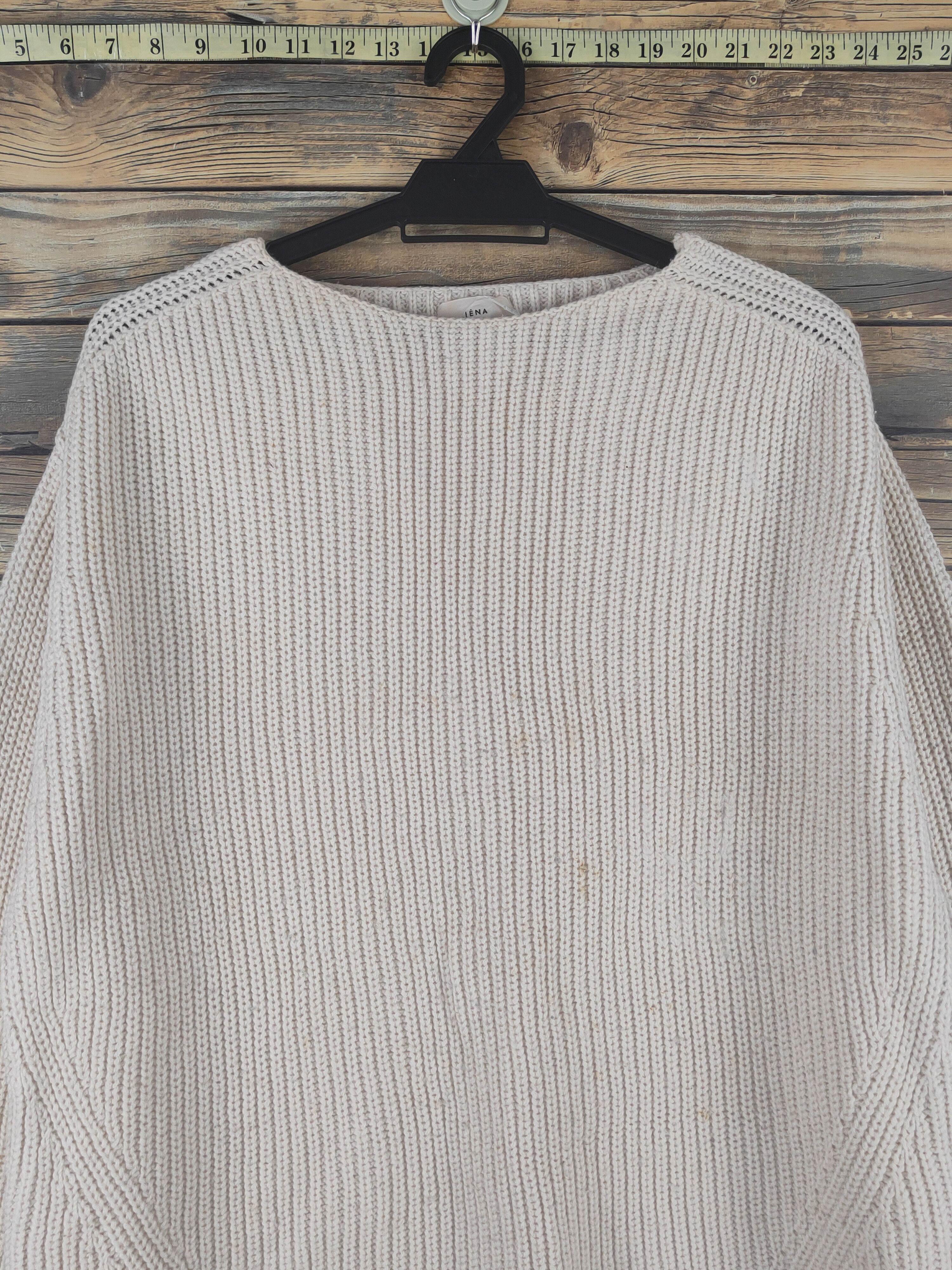 Vintage Iena Cream Knitwear Sweatshirts #W1213 Size L / US 10 / IT 46 - 2 Thumbnail