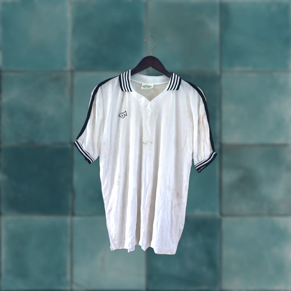 Canon VINTAGE Cannon Soccer Polo Shirt Mens XL White NWOT 80s USA Made in USA Deadstock Size US XL / EU 56 / 4 - 1 Thumbnail