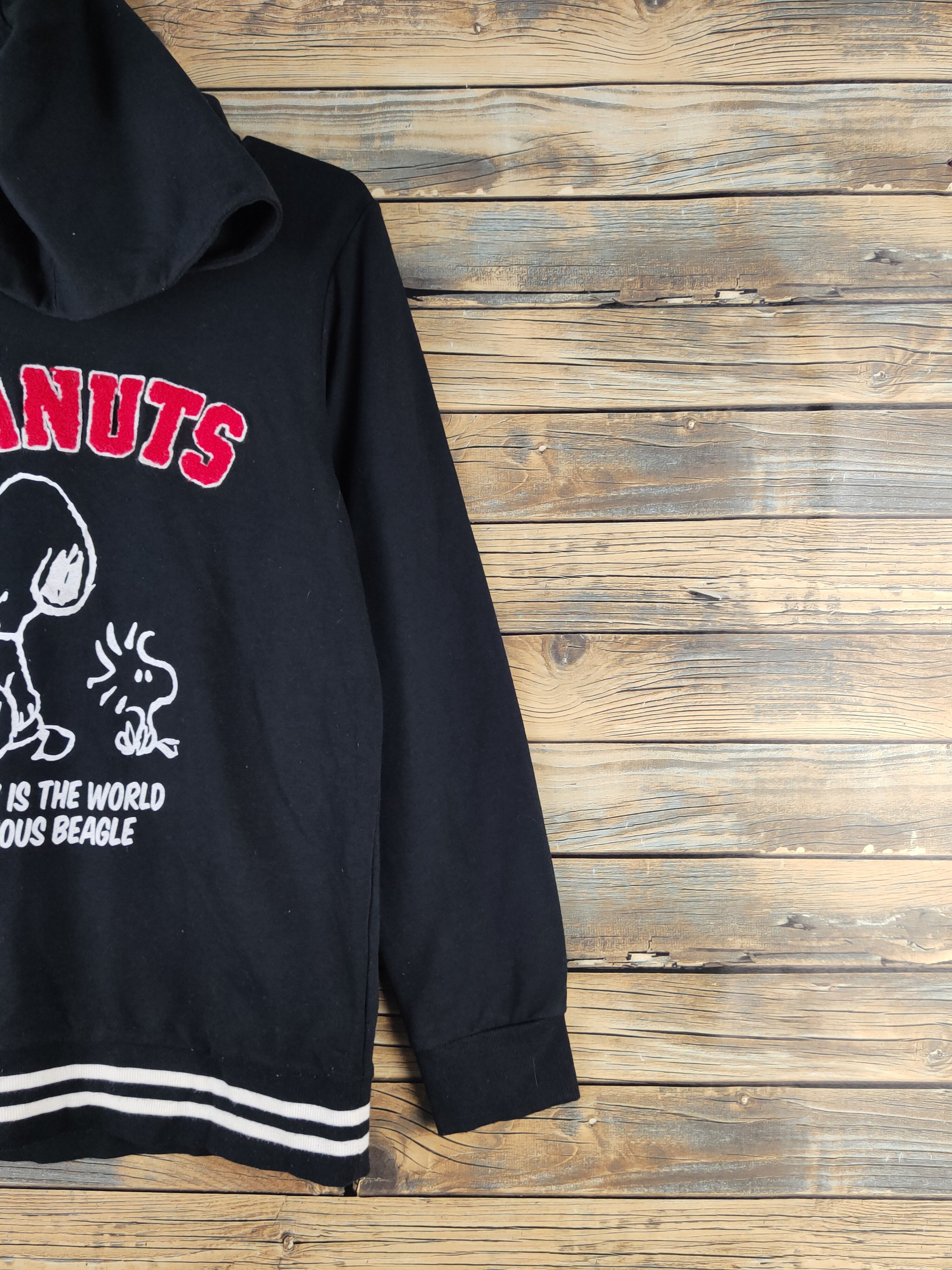 Japanese Brand DL Peanuts Black Snoopy Hoodie Sweatshirts #2514 Size US M / EU 48-50 / 2 - 6 Thumbnail