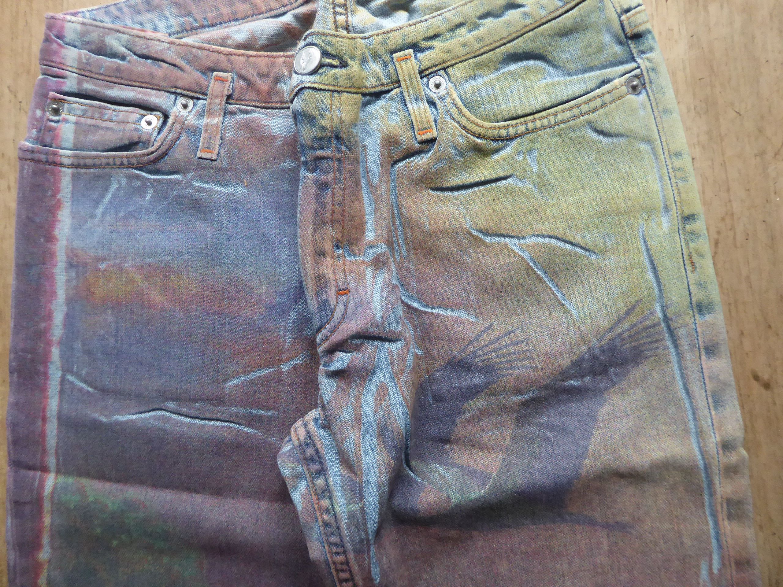 W&LT × Walter Van Beirendonck cranes flying color print denims Jeans Size US 28 / EU 44 - 4 Thumbnail