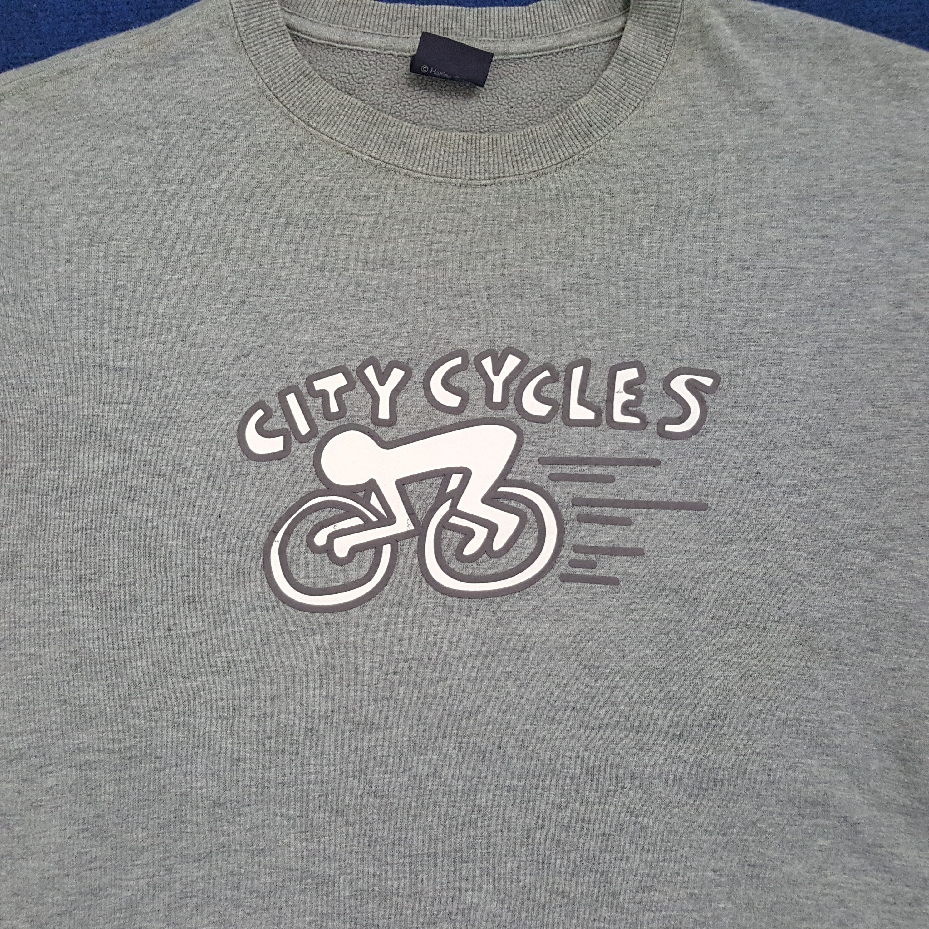 Keith Haring × Vintage Vintage Keith Haring Design City Cycles Sweatshirts Size US L / EU 52-54 / 3 - 2 Thumbnail